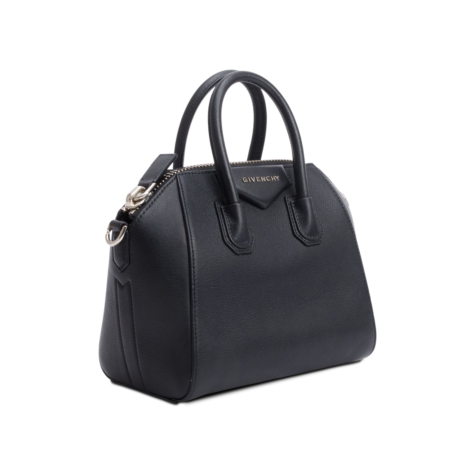 Givenchy Black Grained Leather Small Antigona Satchel