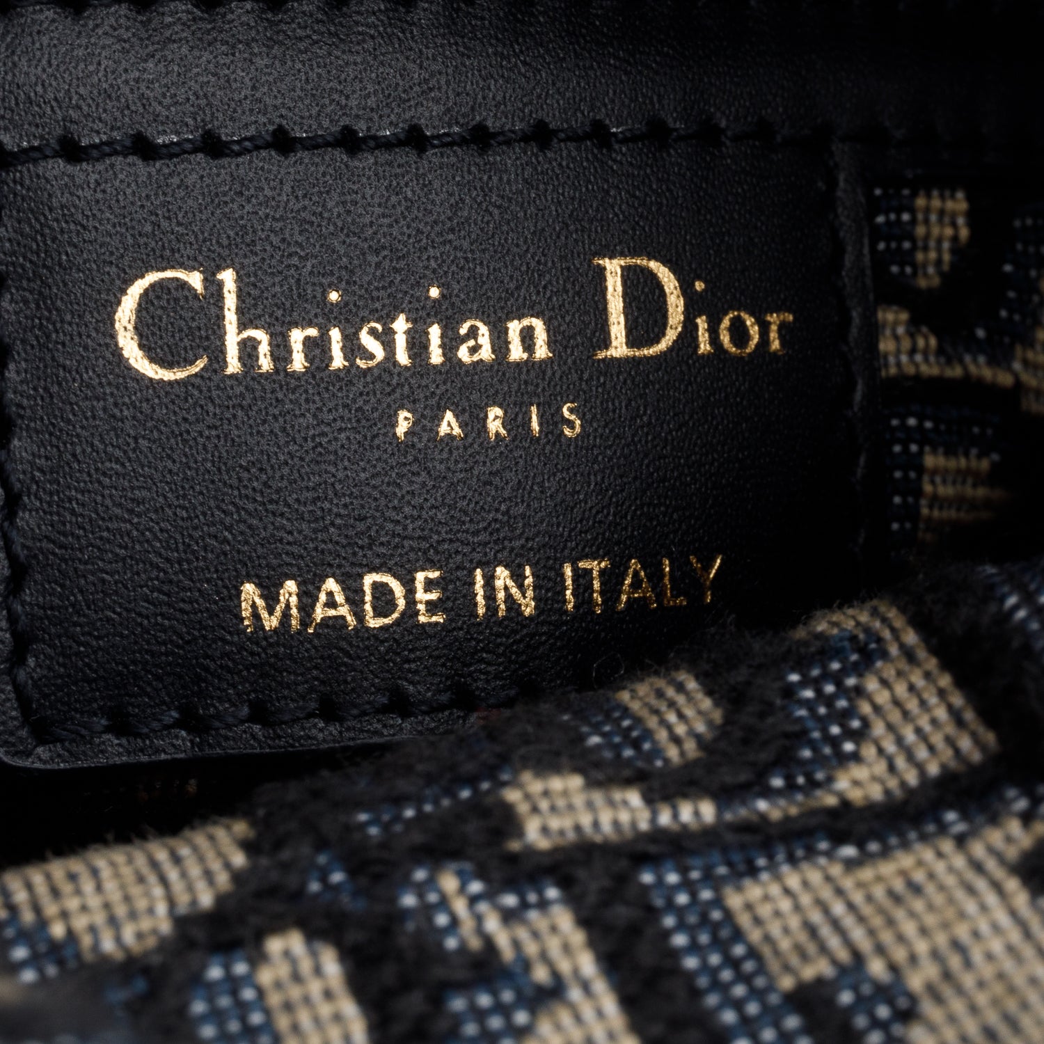 Christian Dior 2022 Wicker Navy Oblique Mini Lady Dior Bag w/ Strap