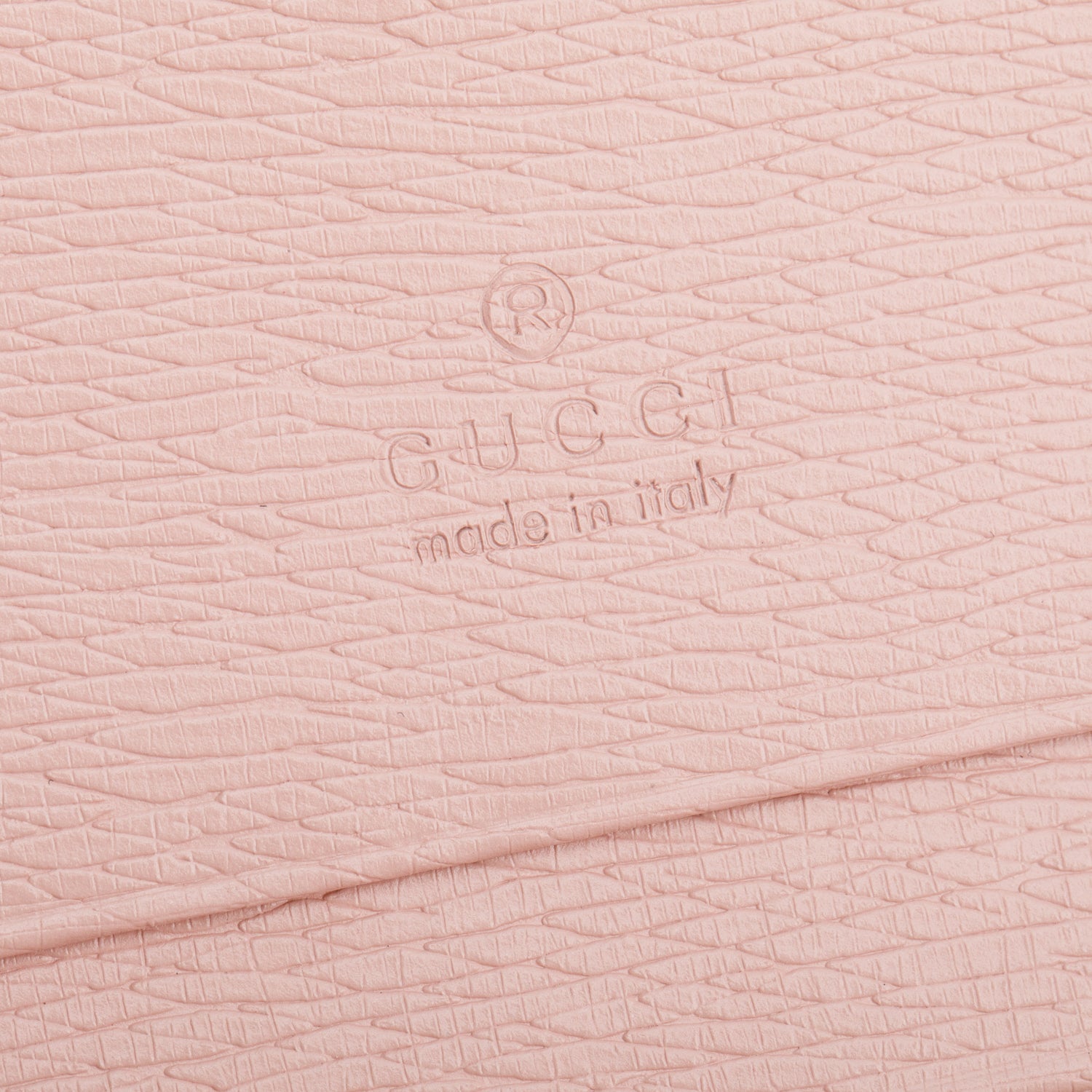 Gucci Pink Leather Mini Wallet with Gucci Script w/ Box