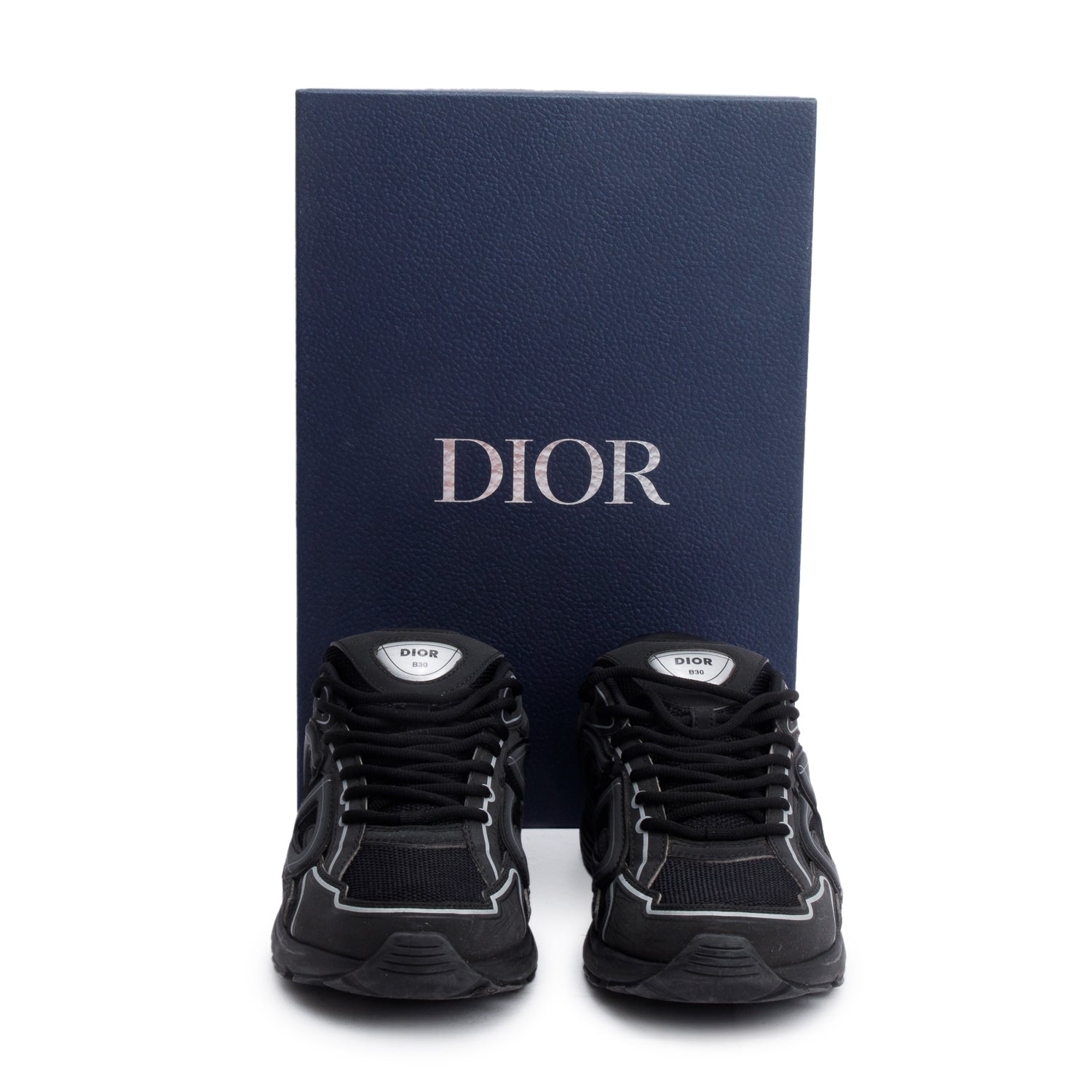 Christian Dior Black Mesh Technical Fabric B30 Sneakers, Size 43 w/ Box