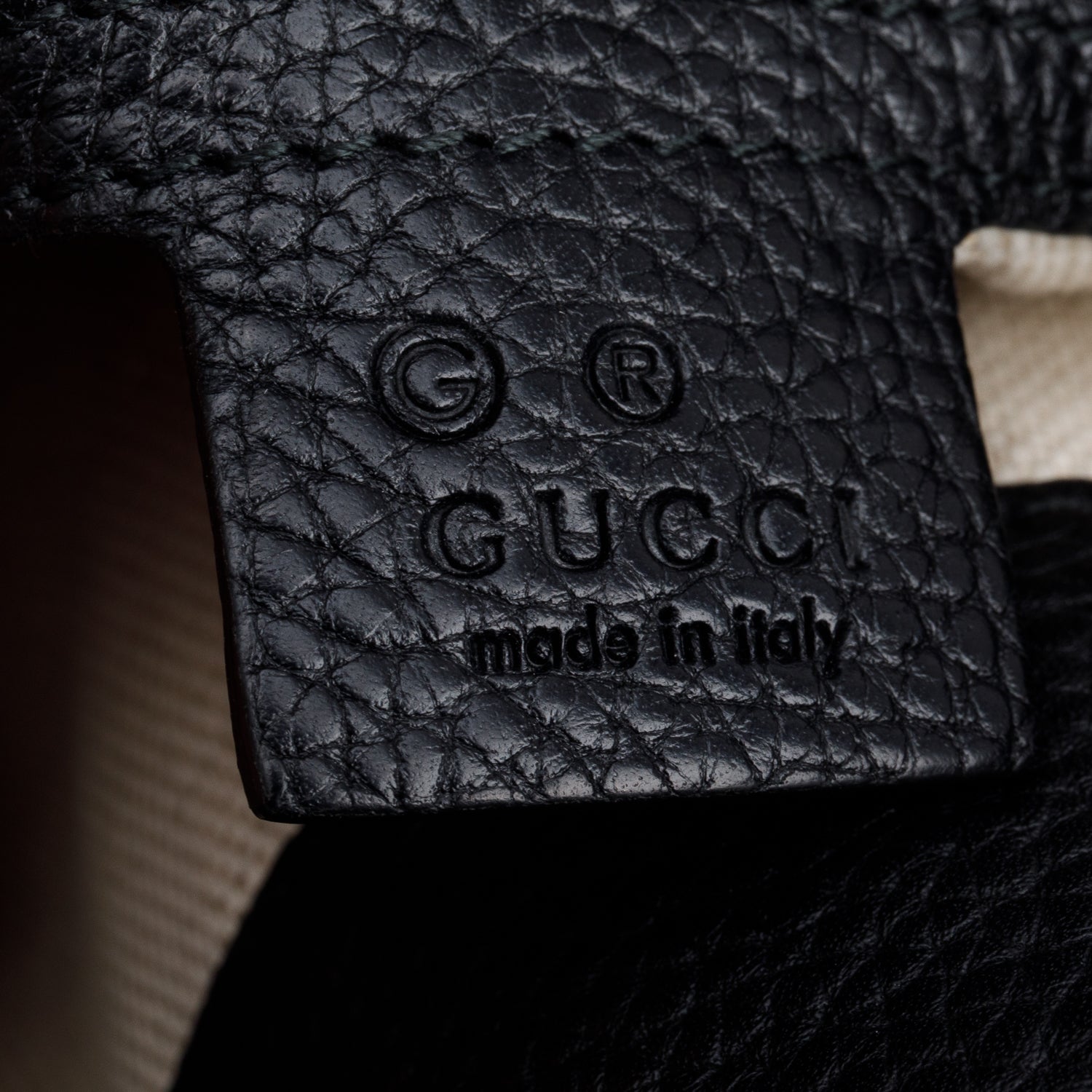 Gucci Black Pebbled Calfskin Leather Large Convertible Soho Hobo Bag  w/ Strap