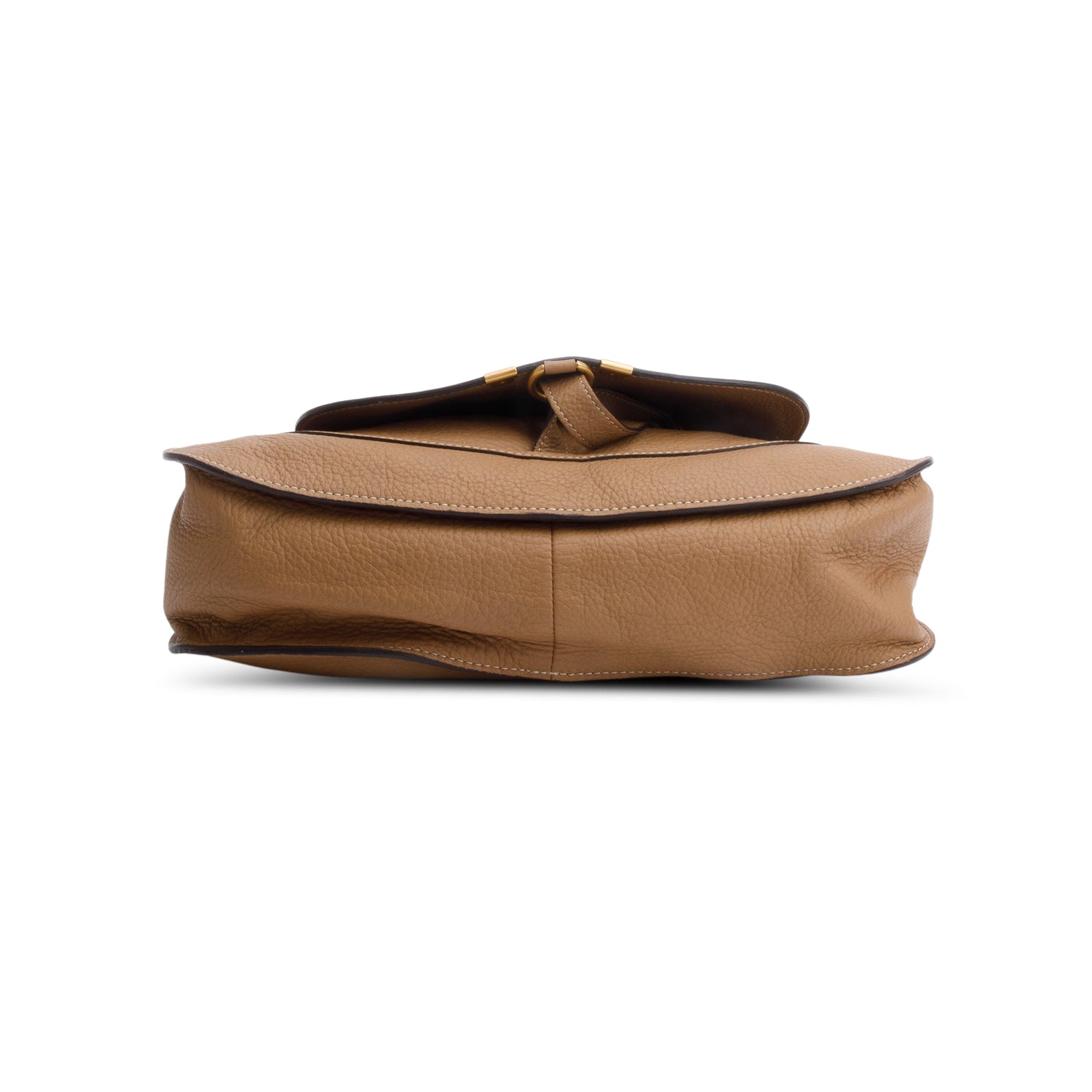 Chloe Beige Calfskin Leather Medium Marcie Shoulder Bag w/ Strap & Authenticity Card