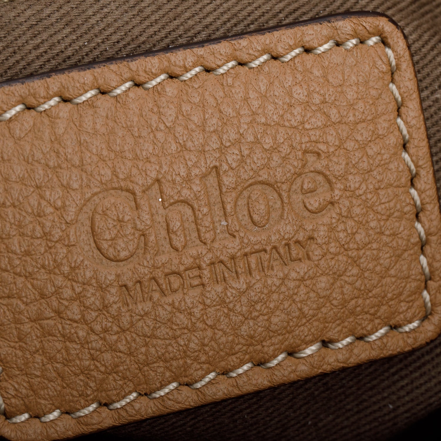 Chloe Beige Calfskin Leather Medium Marcie Shoulder Bag w/ Strap & Authenticity Card