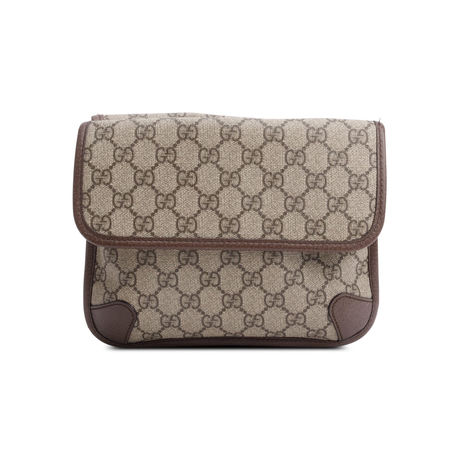 Gucci Vintage Neo GG Supreme Small Double Flap Messenger Bag