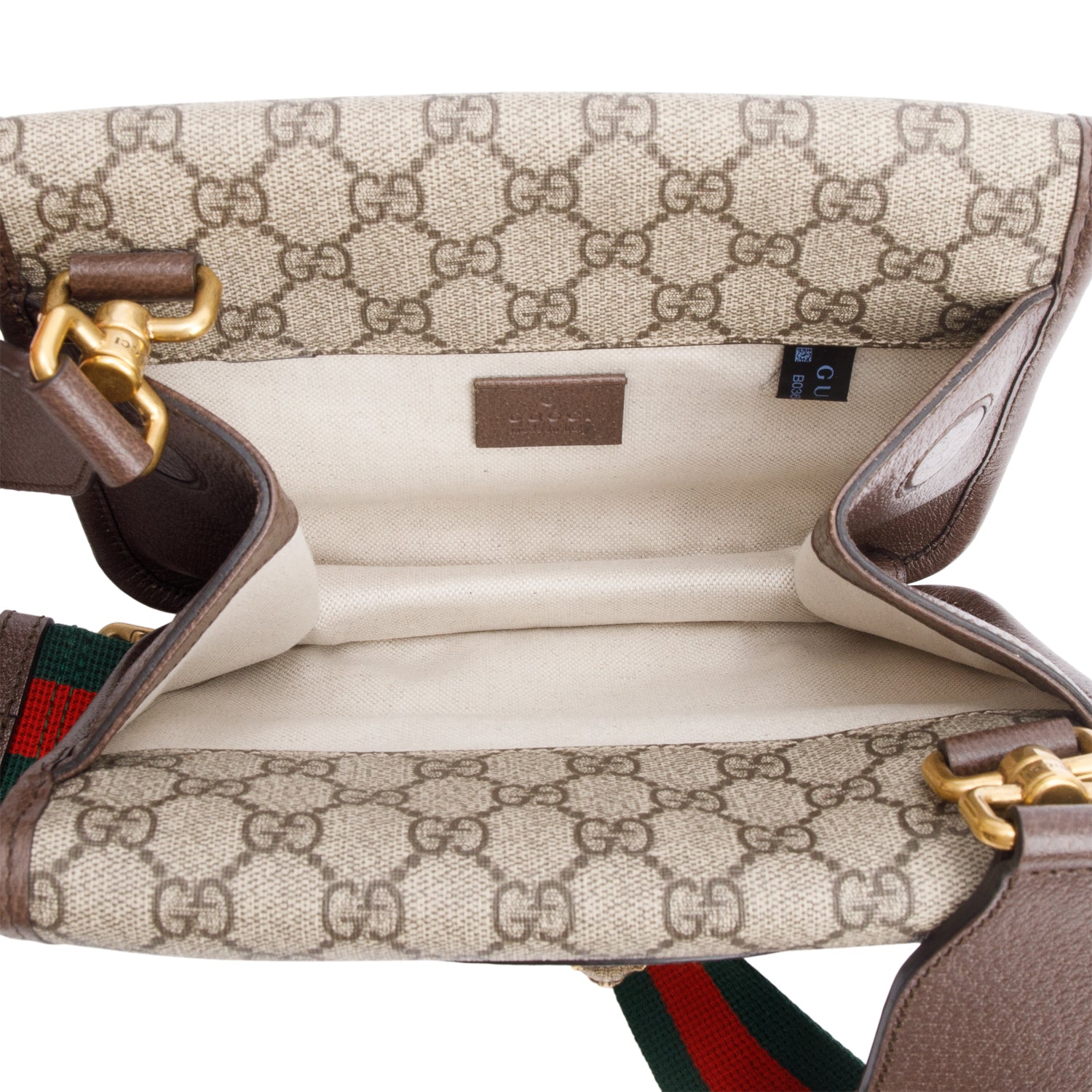 Gucci Vintage Neo GG Supreme Small Double Flap Messenger Bag