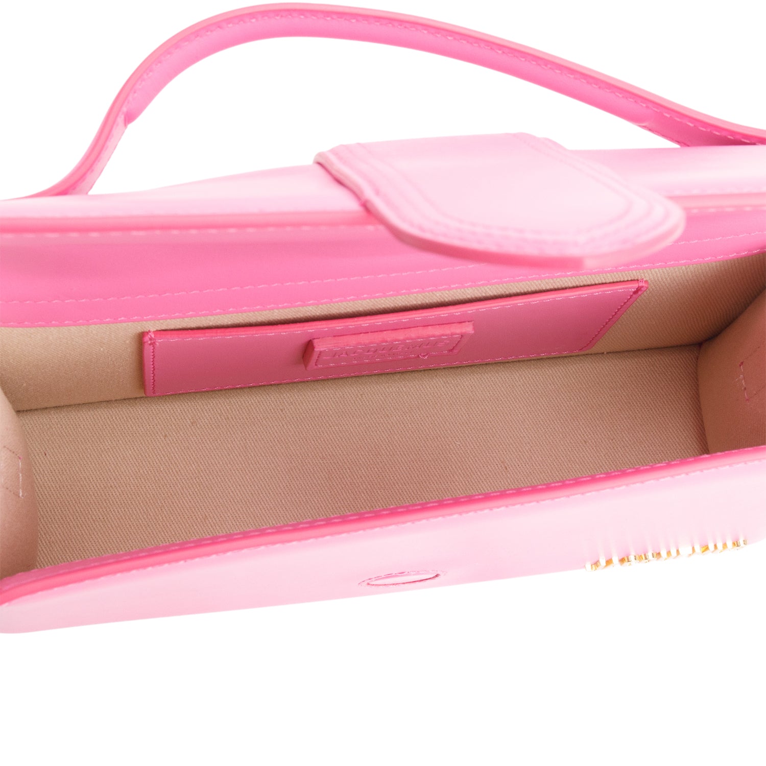 Jacquemus Pink Leather Le Grand Bambino Bag w/ Strap
