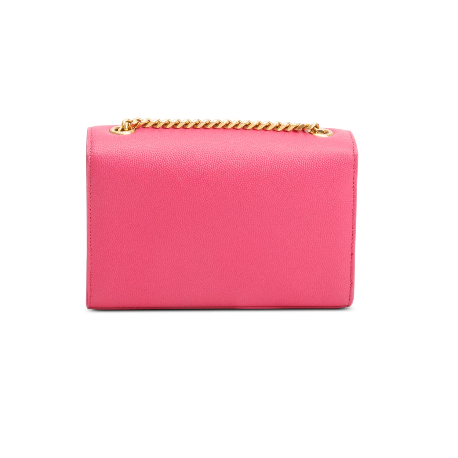 Saint Laurent Pink Grain De Poudre Leather Mini Monogram Kate Bag