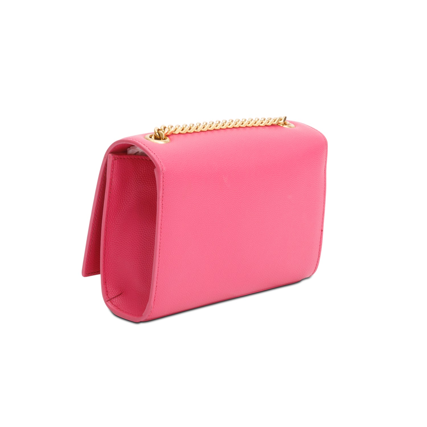 Saint Laurent Pink Grain De Poudre Leather Mini Monogram Kate Bag