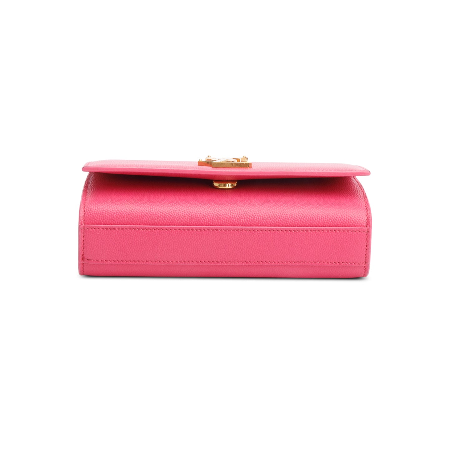 Saint Laurent Pink Grain De Poudre Leather Mini Monogram Kate Bag