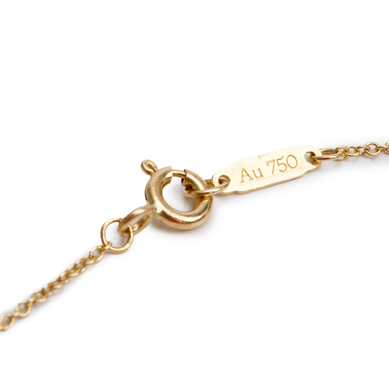 Tiffany & Co. 18k Yellow Gold Diamond Mini Cross Pendant Necklace w/ Box