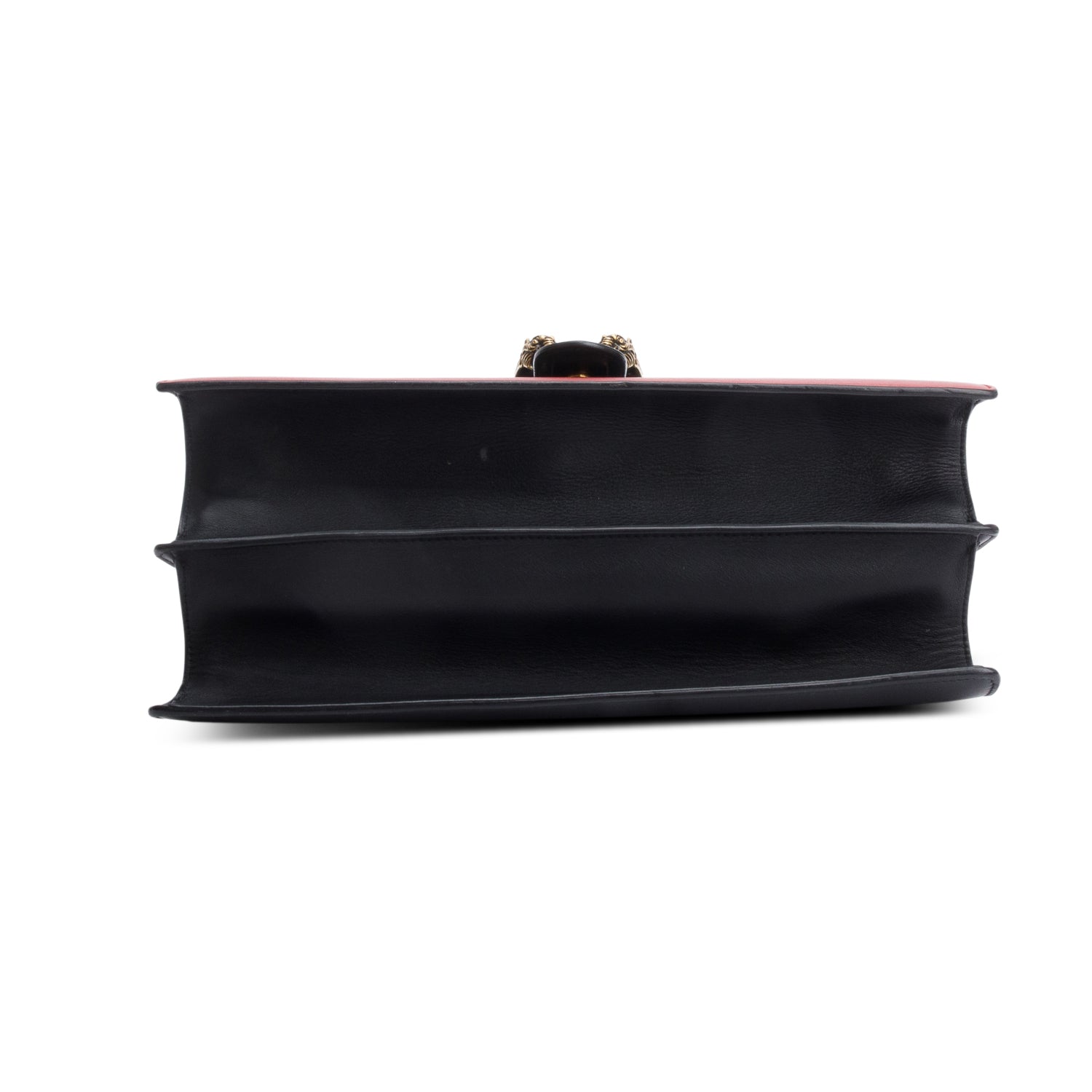 Gucci Black/Red/Green Web Calfskin Leather Large Dionysus Bamboo Top Handle Bag w/ Strap & Box