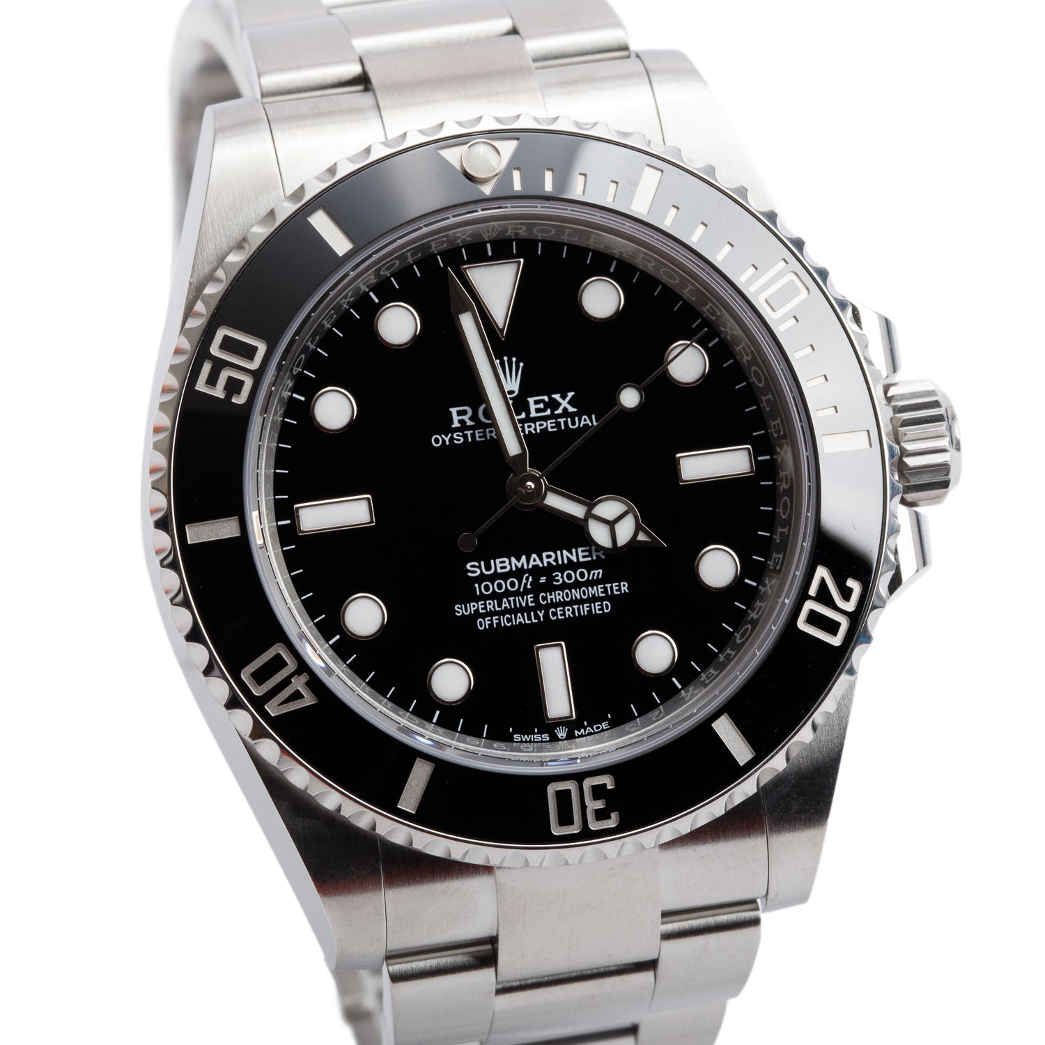 Rolex 2023 Stainless Steel Submariner (No Date) 41 MM Automatic Watch 124060 w/ Box, Receipt & Papers