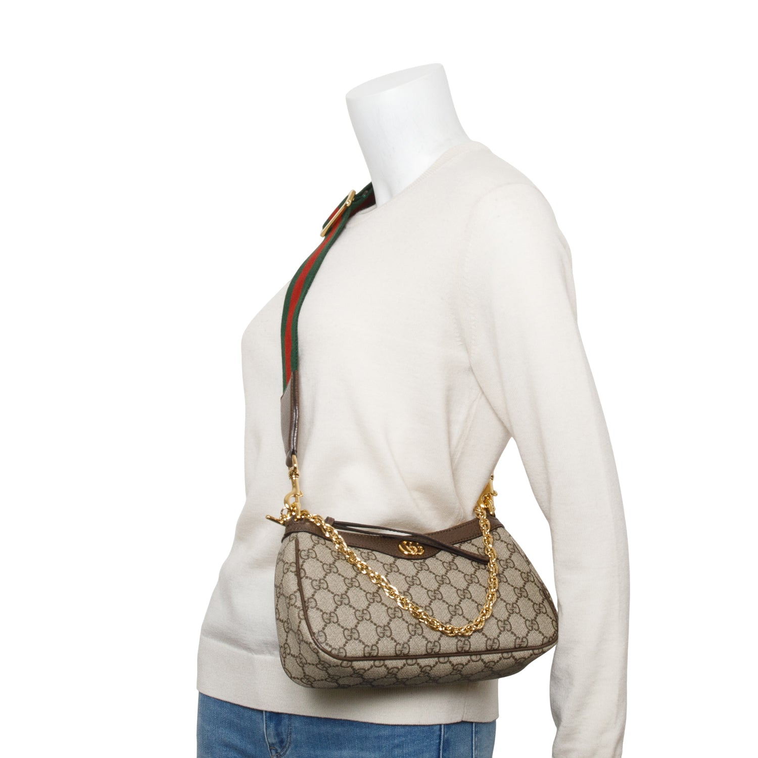 Gucci GG Supreme Ophidia Small Shoulder Bag w/ Strap & Box