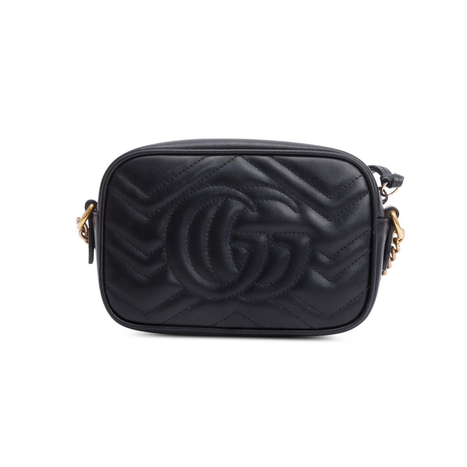 Gucci Black GG Marmont Matelasse Mini Camera Bag w/ Box