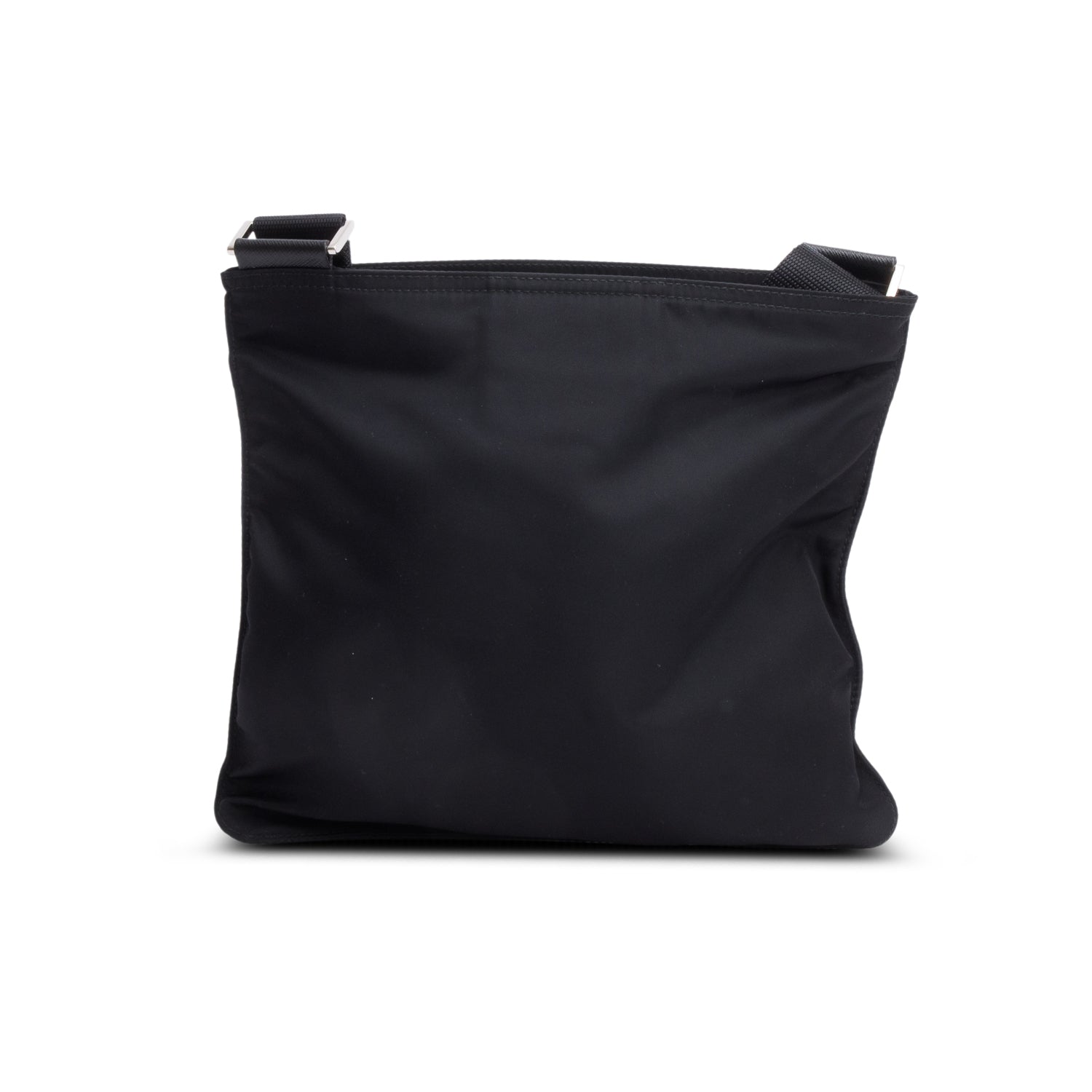 Prada Black Tessuto Nylon Vela Flat Messenger Bag