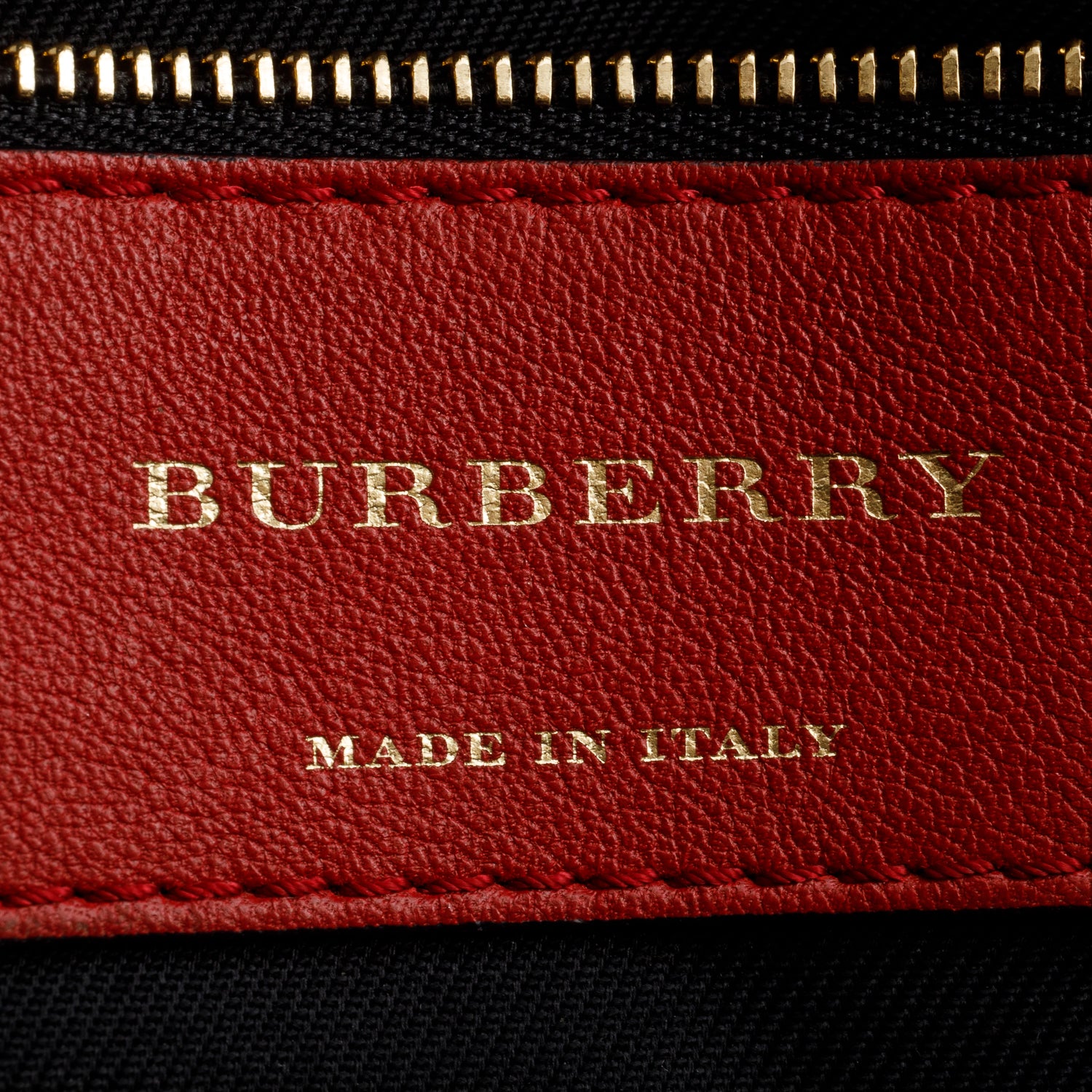 Burberry House Check Red Leather Trim Small Orchard Bowling Bag