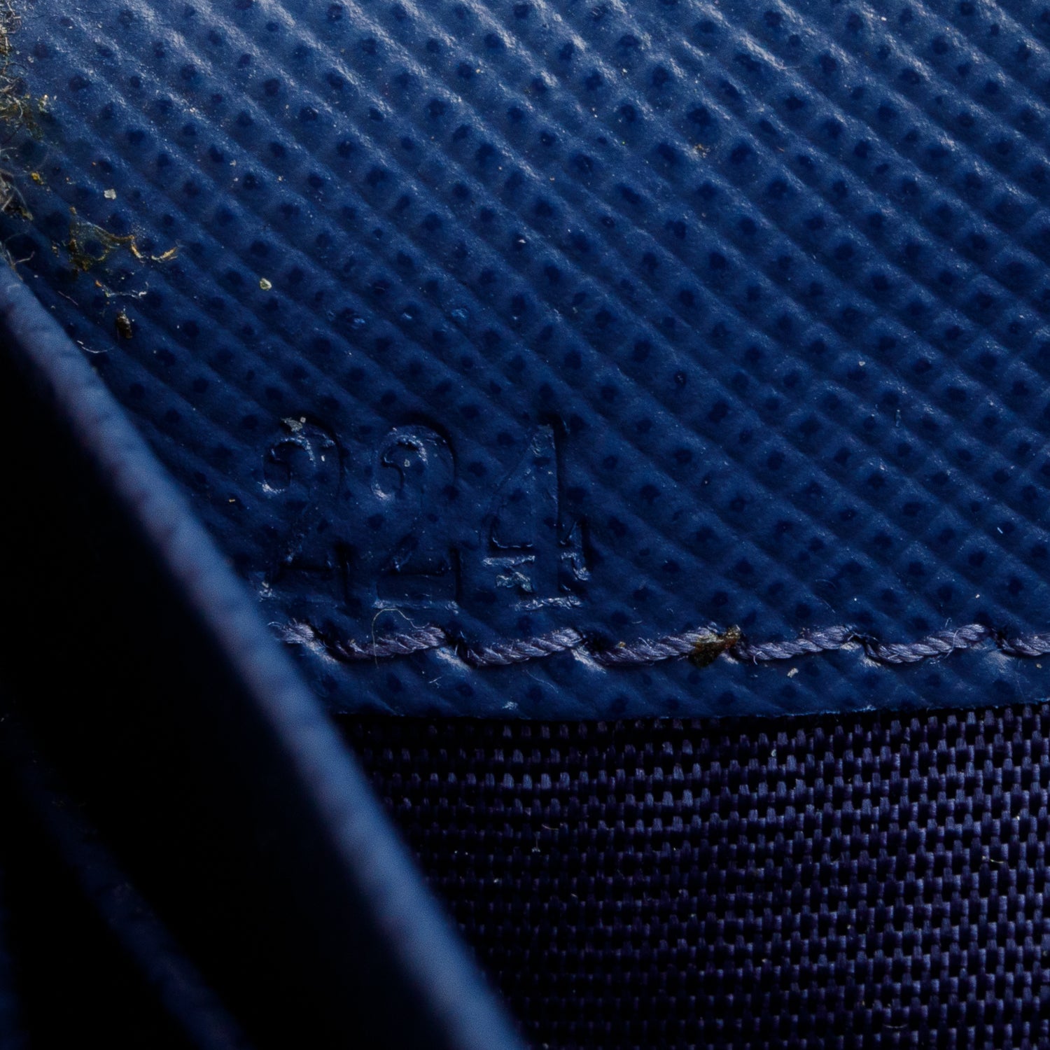 Prada Blue Saffiano Metal Continental Wallet on Chain w/ Box & Authenticity Card