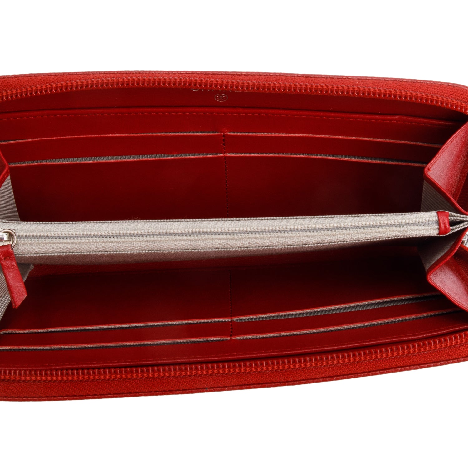 Chanel Red Caviar Leather Timeless CC Continental Zip Wallet w/ Box & Authenticity Card