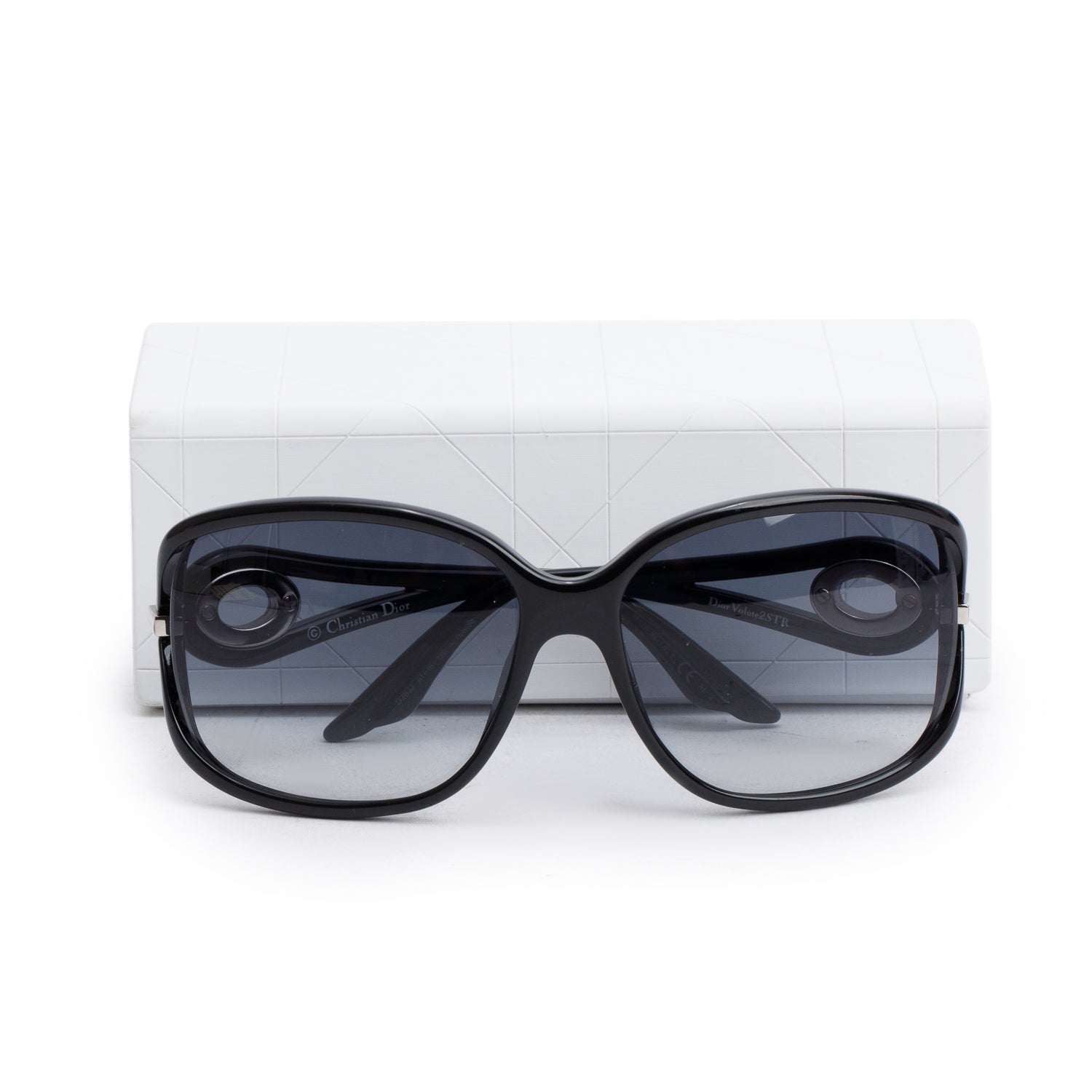 Christian Dior Black Acetate DiorVolute2 Oversize Sunglasses w/ Case