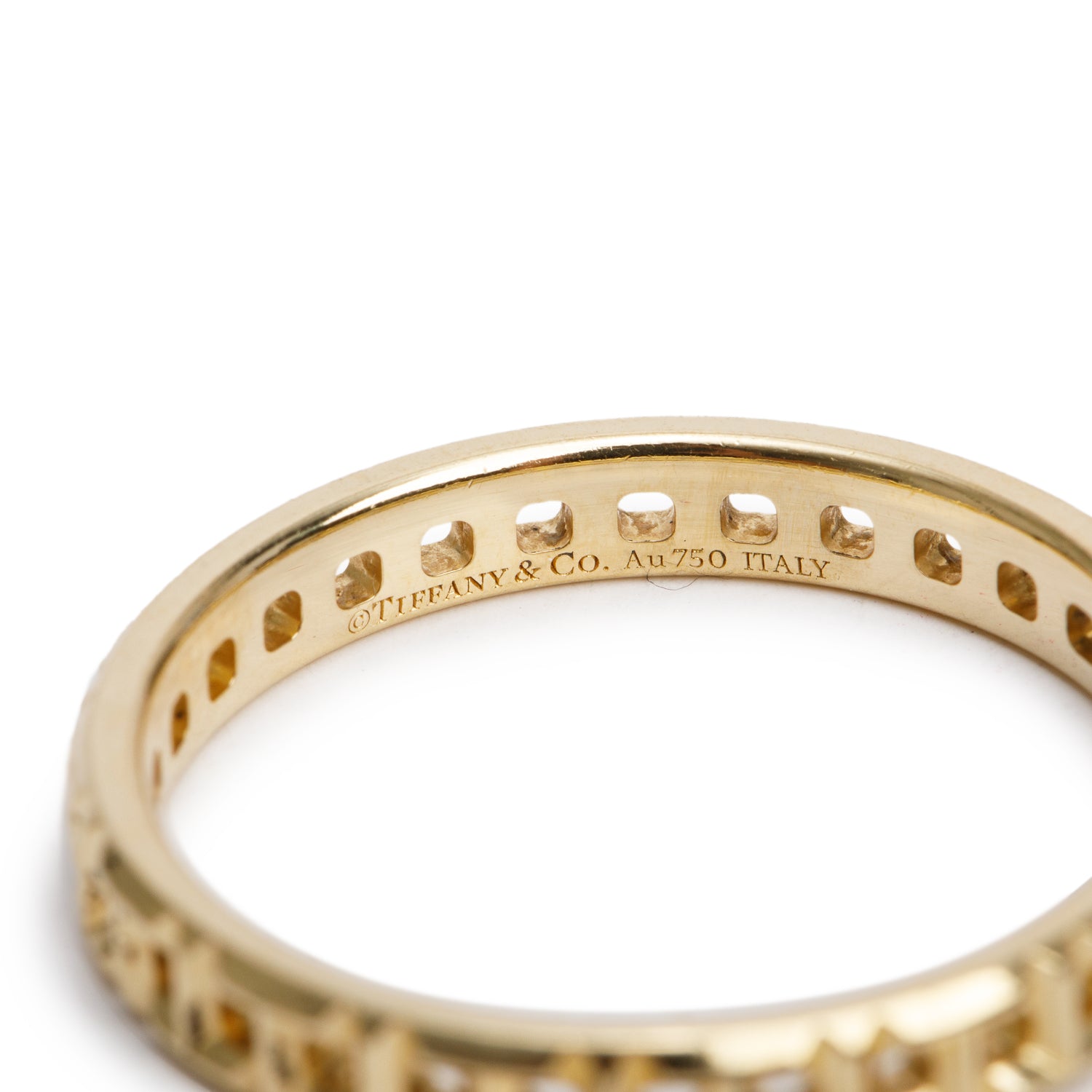 Tiffany & Co. 18k Yellow Gold T True Narrow Ring, Size 10.5