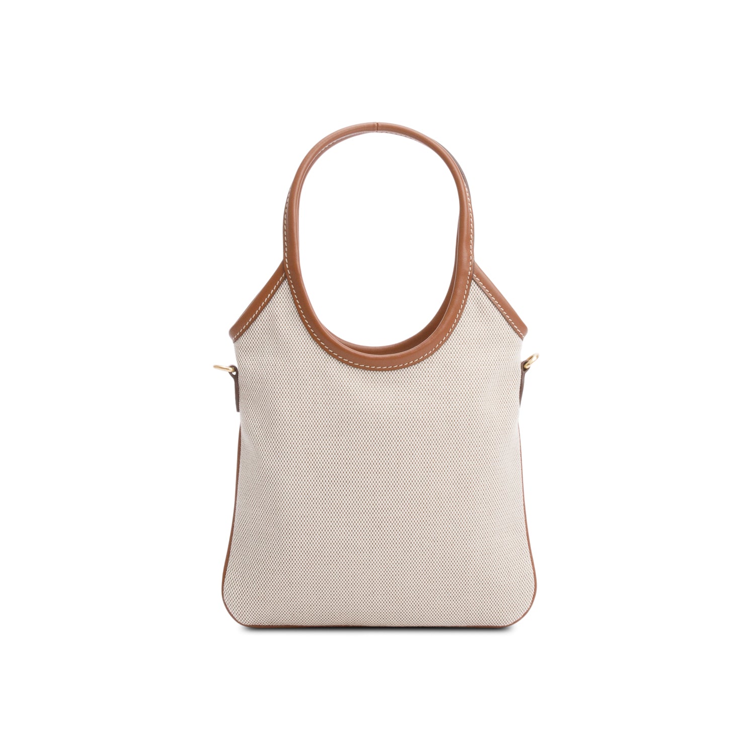 Miu Miu Nuetral Canvas Mini Ivy Tote Bag w/ Strap