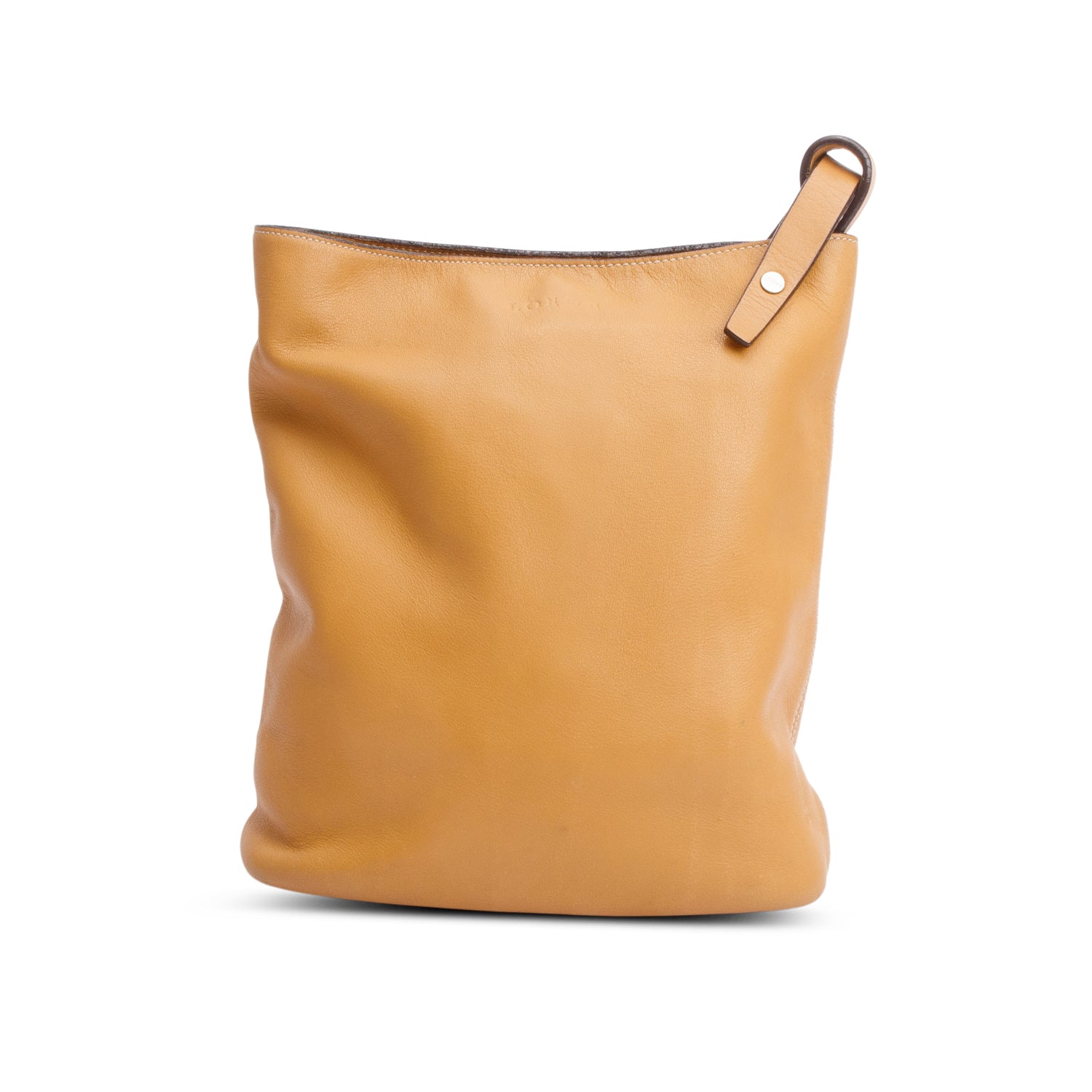 Loewe Brown Calfskin Leather Small Asymmetric Shoulder Bag