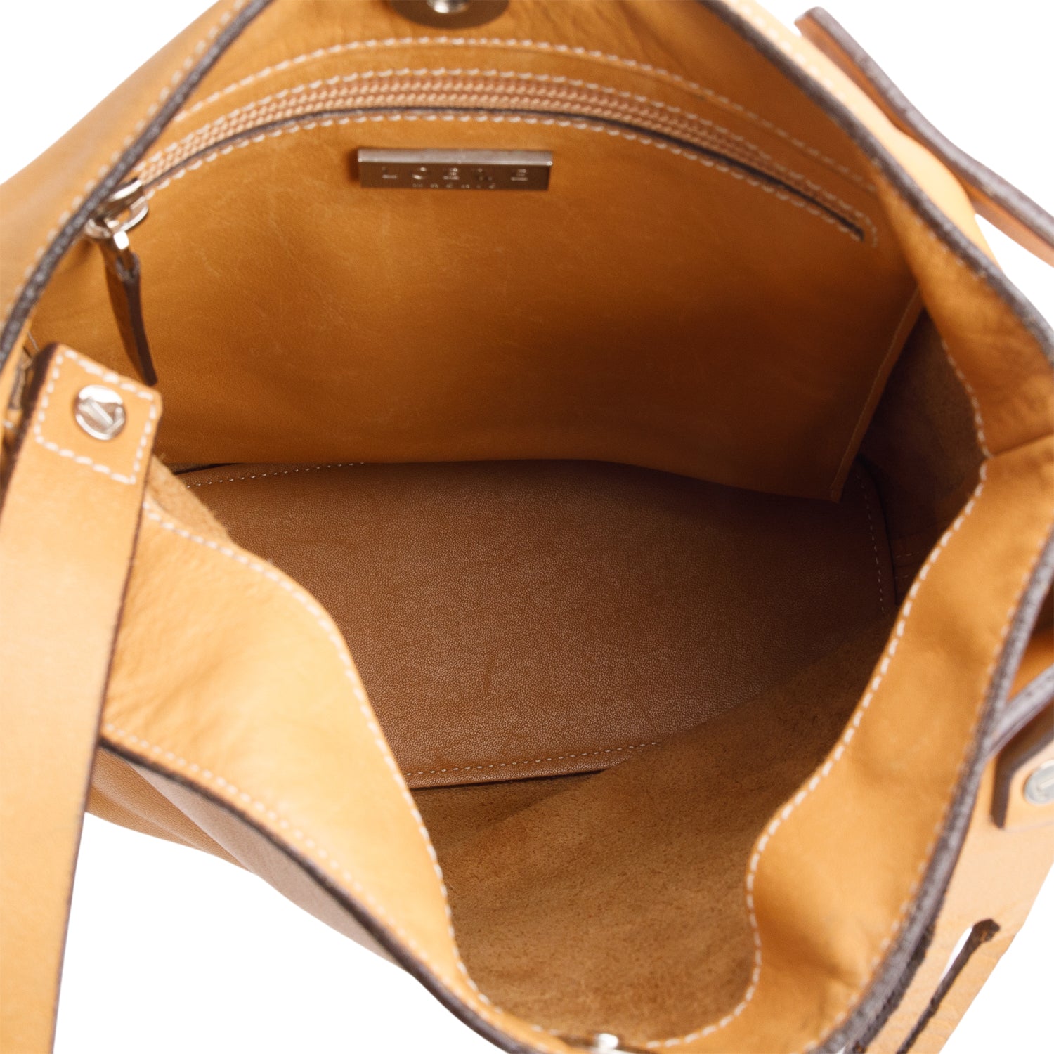 Loewe Brown Calfskin Leather Small Asymmetric Shoulder Bag