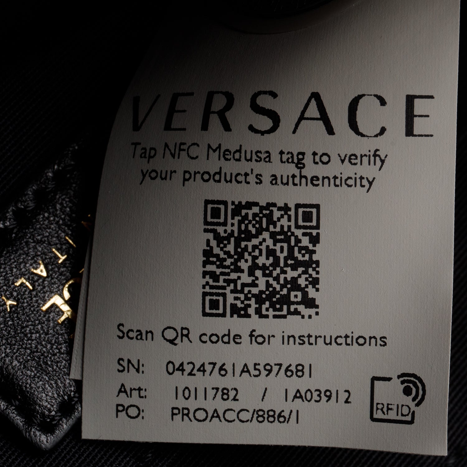 Versace Black Quilted Leather Medusa Half Moon Shoulder Bag w/ Strap