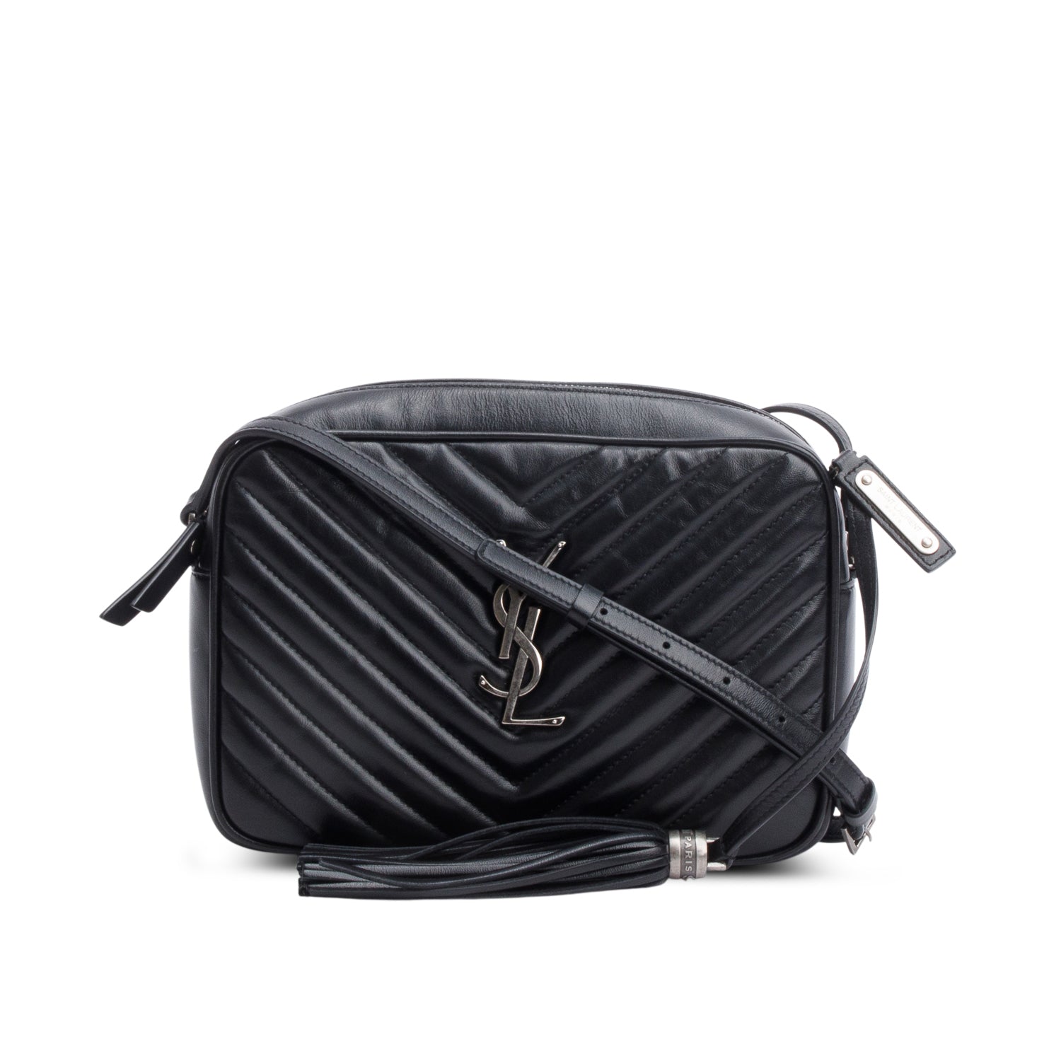 Saint Laurent Black Quilted Leather Lou Camera Bag
