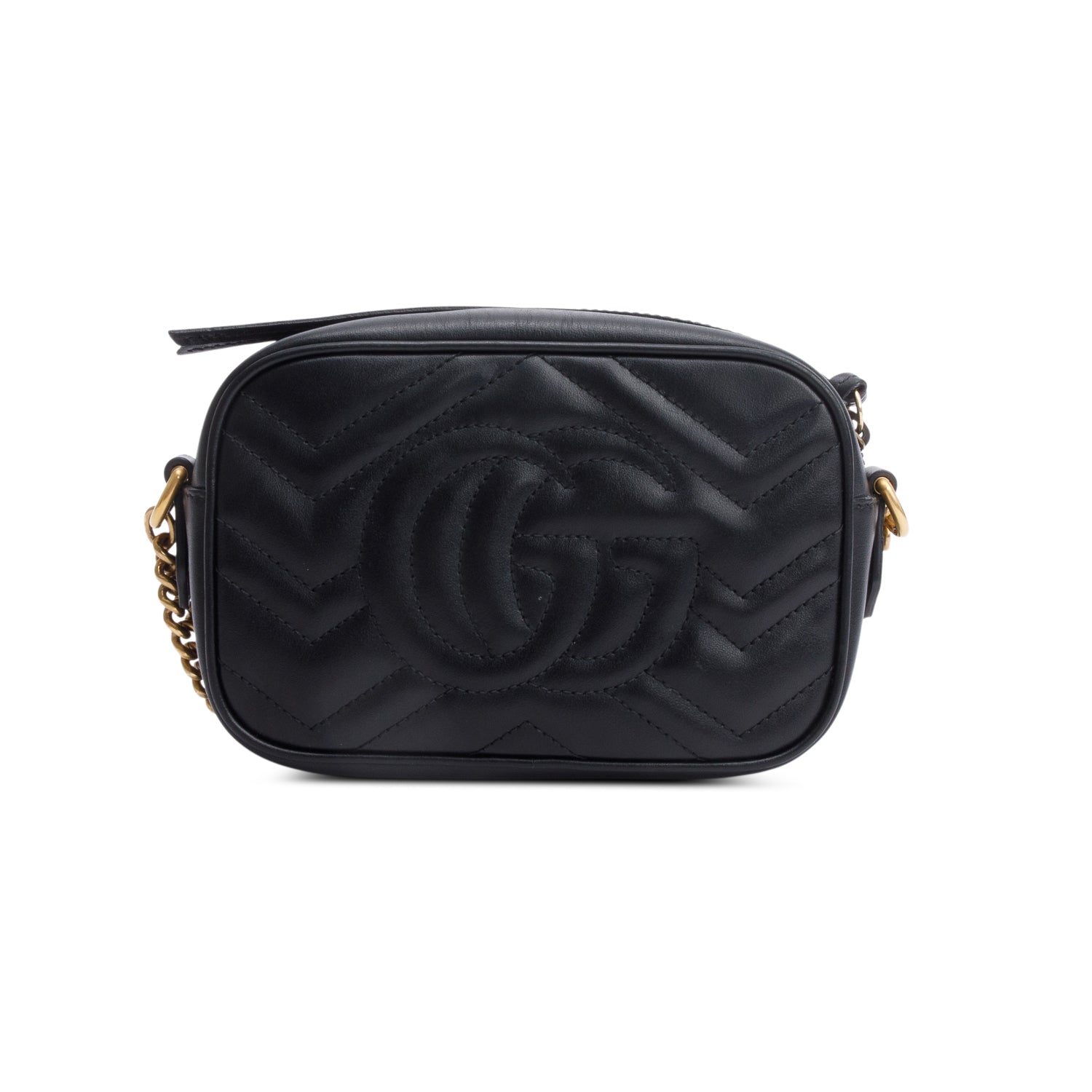 Gucci Black GG Marmont Matelasse Mini Camera Bag w/ Box & Receipt
