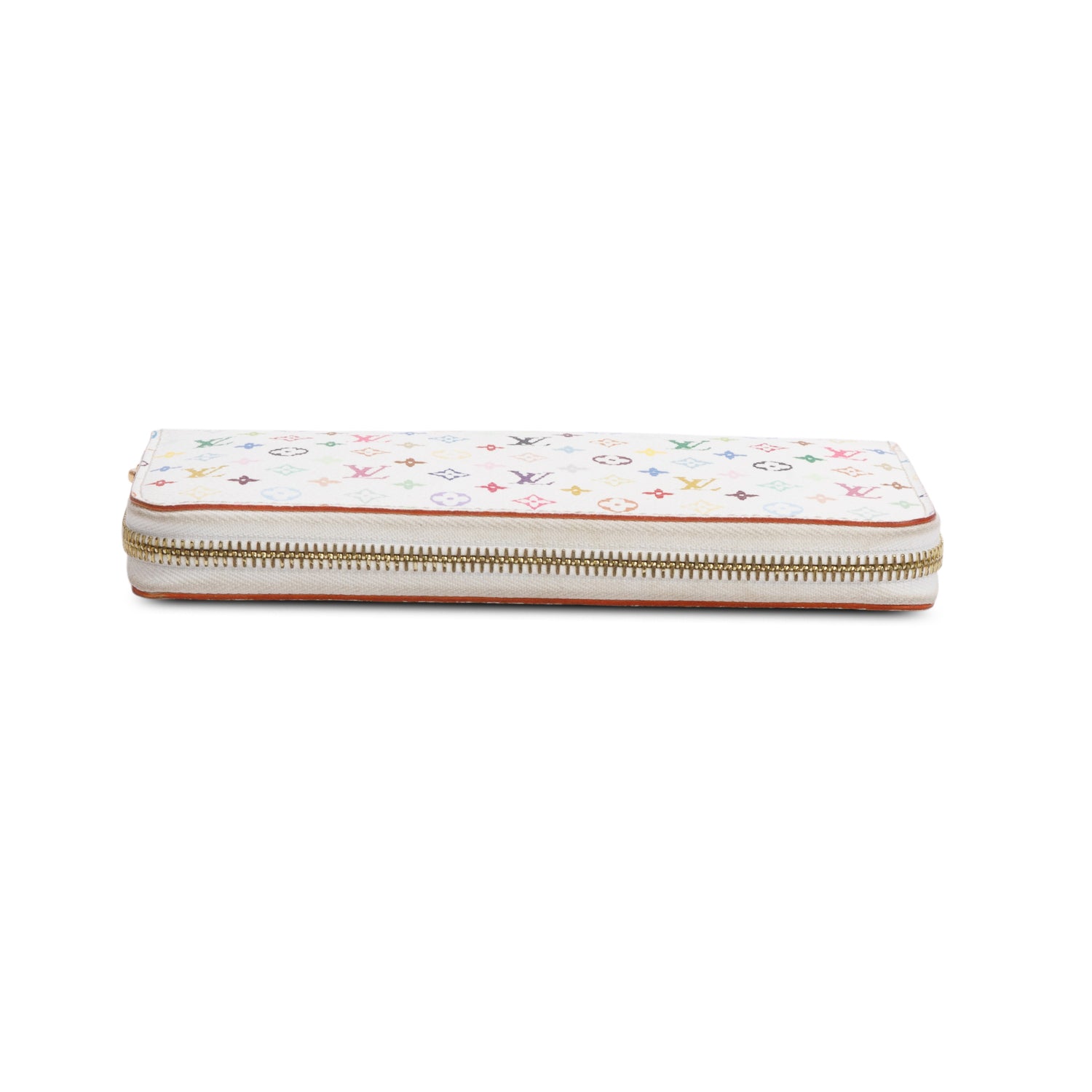 Louis Vuitton White Multicolore Monogram Zippy Wallet w/ Box