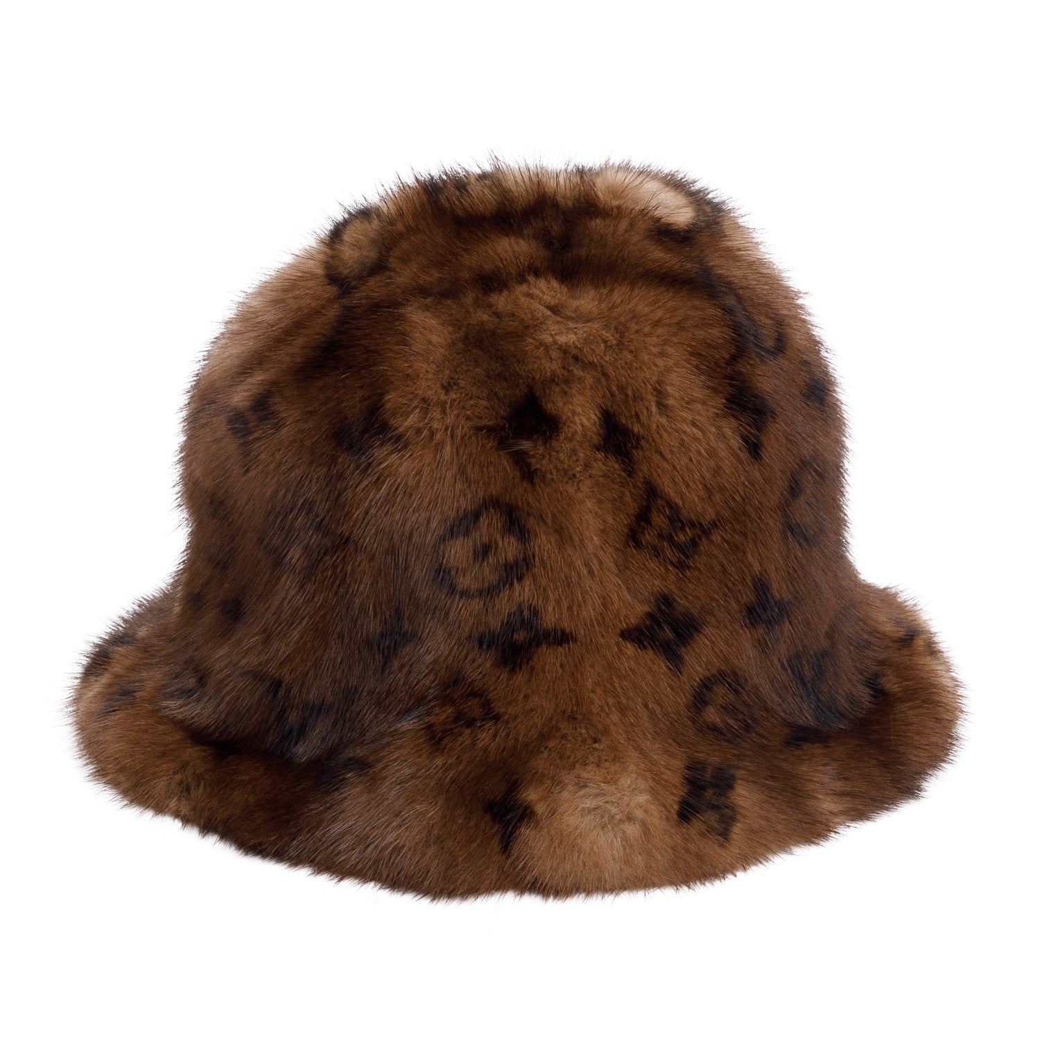 Louis Vuitton Brown Monogram Mink Bell Hat, Size S