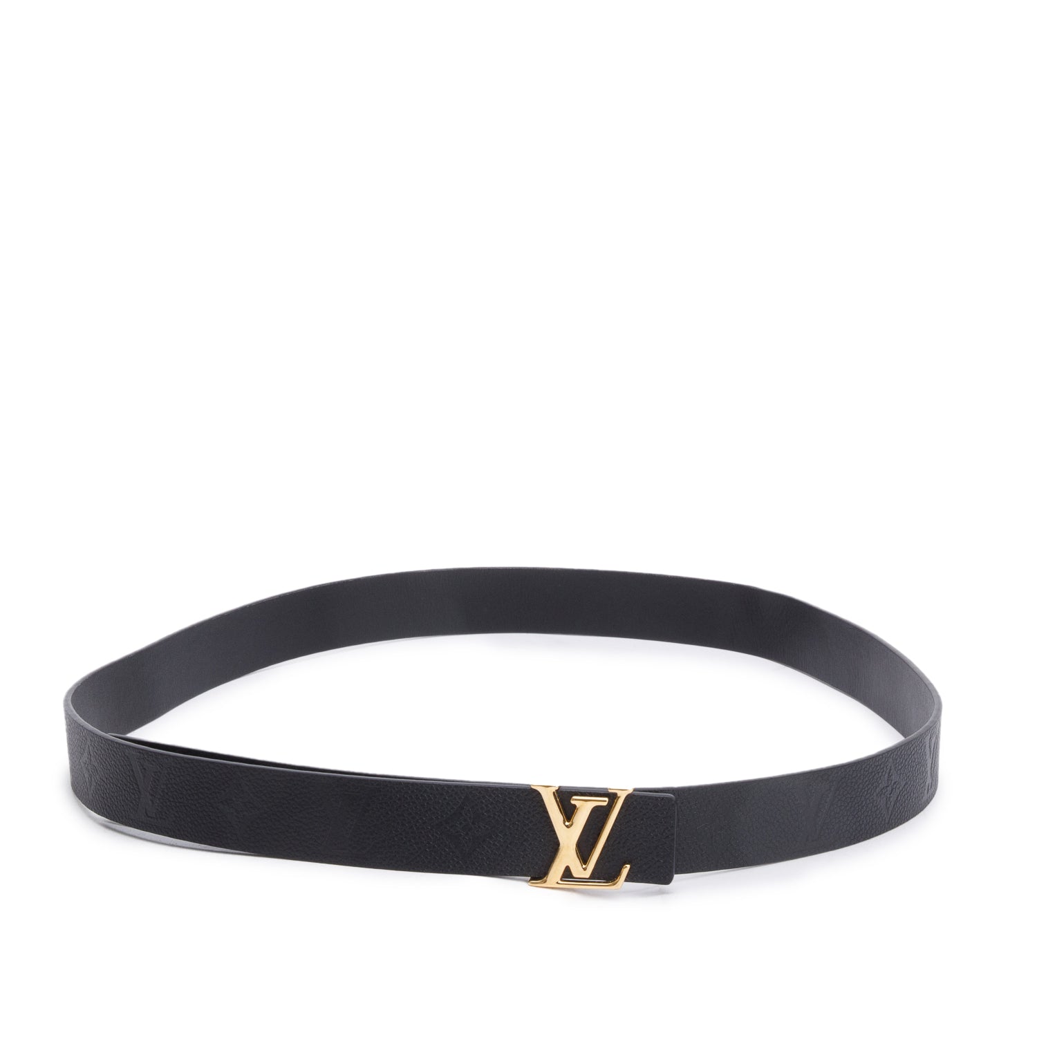 Louis Vuitton 2023 Black Monogram Empreinte Leather Iconic 30 MM Reversible Belt 110 44