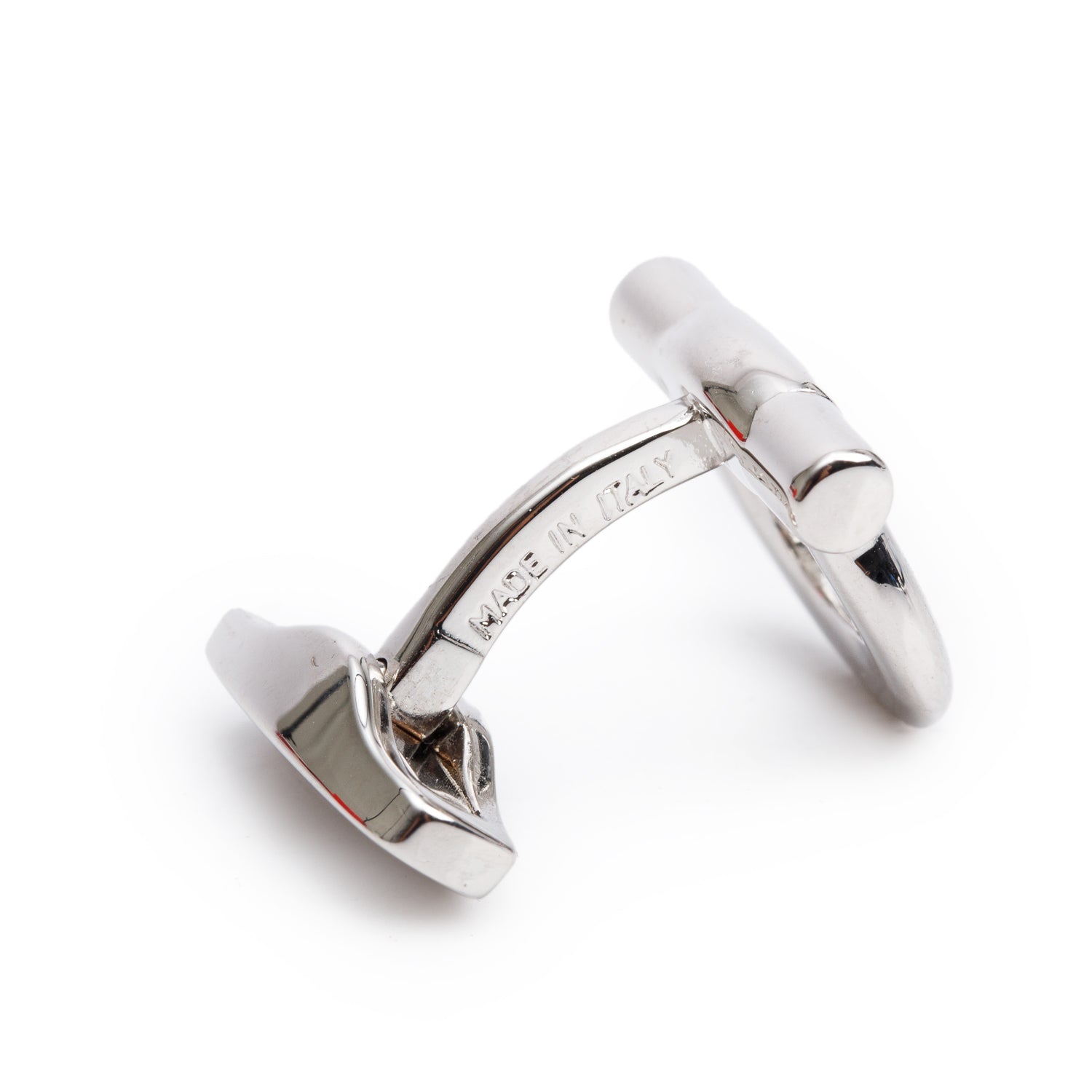Salvatore Ferragamo Palladium Plated Gancini Cufflinks w/ Box