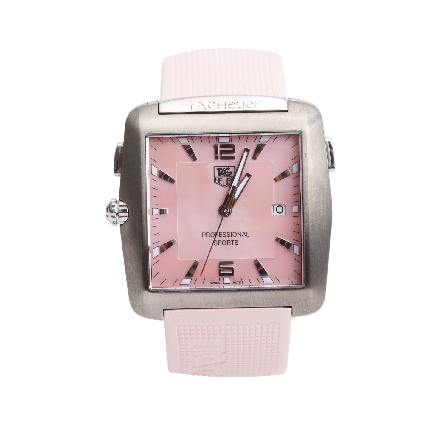 Tag Heuer Titanium Pink Mother of Pearl Dial Profesional Sport Watch w/ Box & Papers