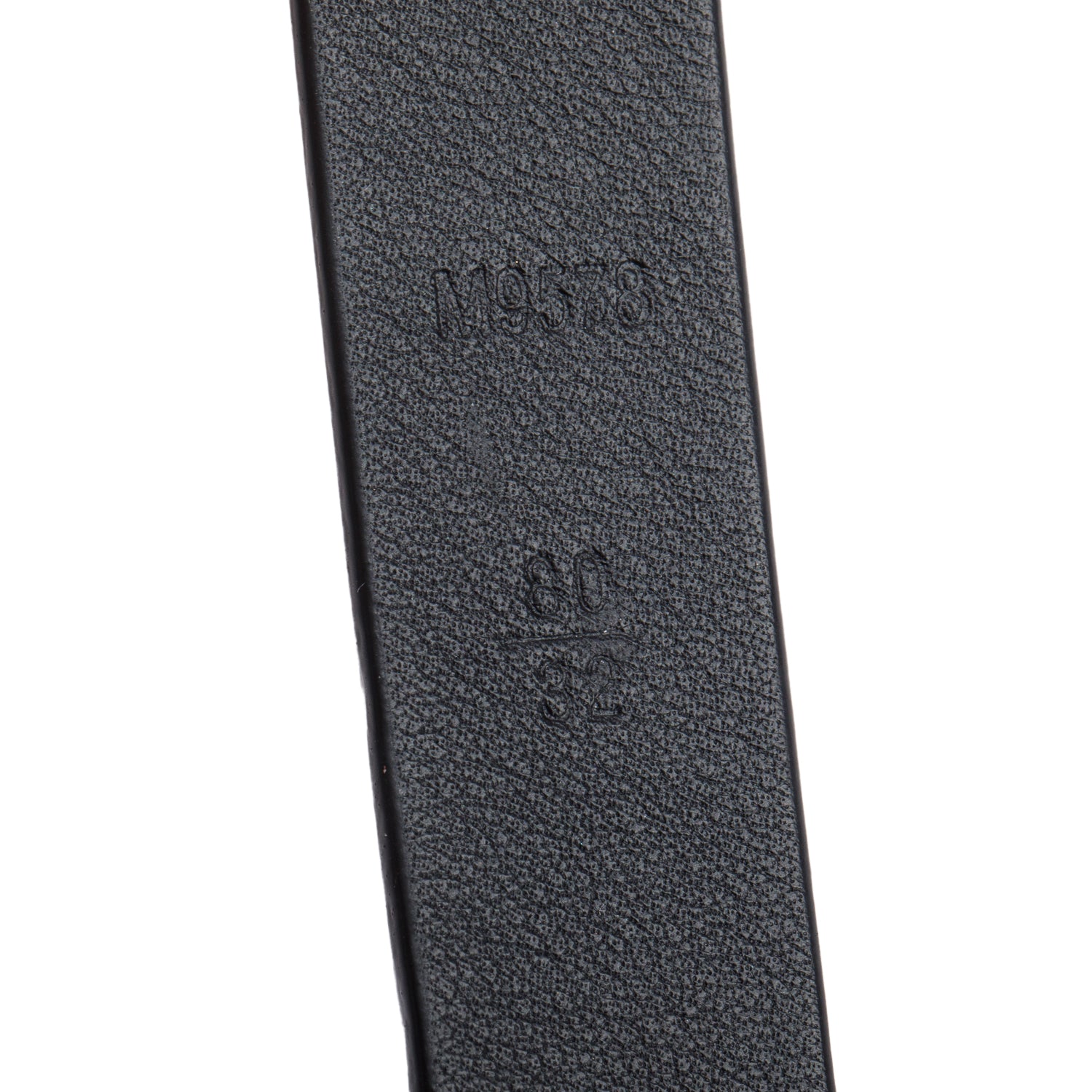 Louis Vuitton 2020 Black Embossed Calfskin Leather Initiales 20 MM Belt, Size 80 32