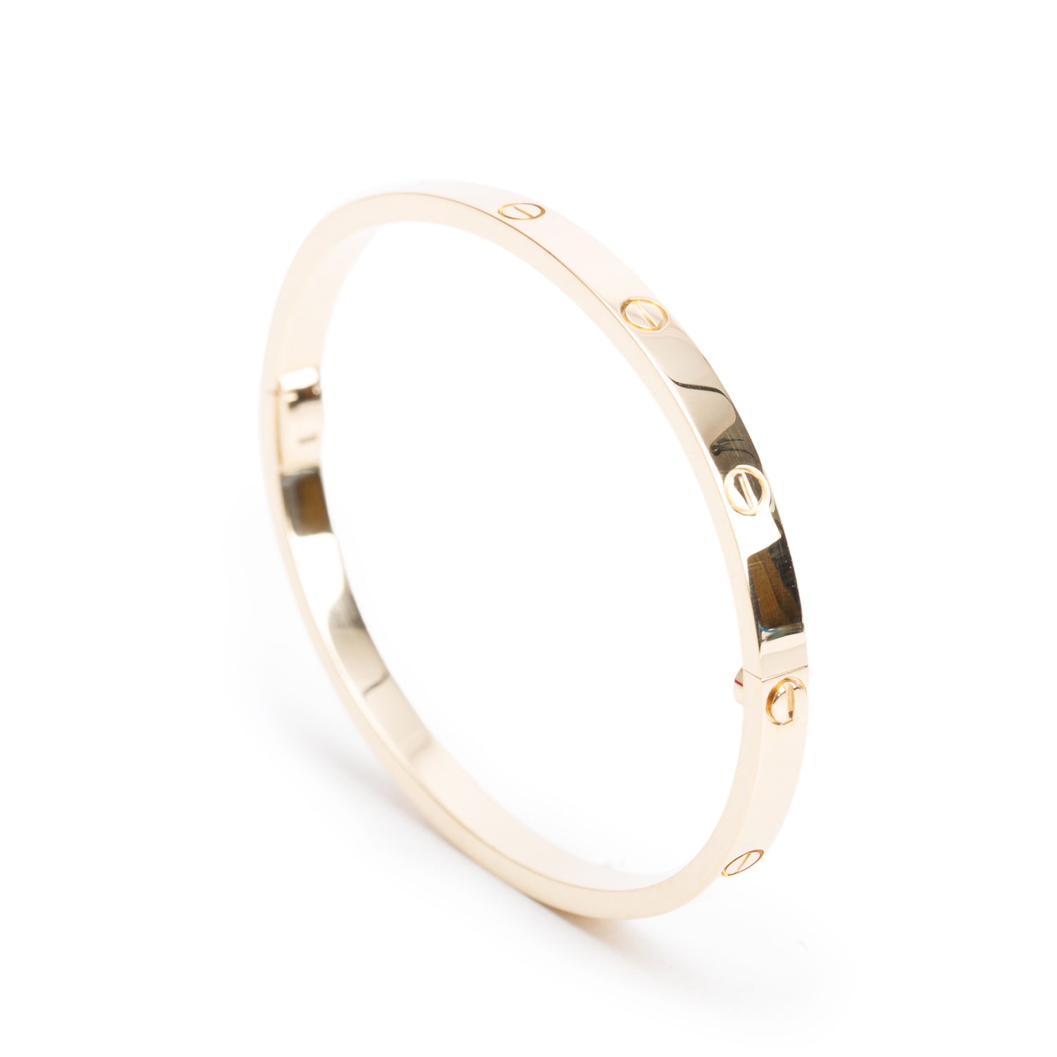 Cartier 18k Yellow Gold 3.65 MM Love Bracelet, Small Model, Size 15 w/ Receipt & Certificate