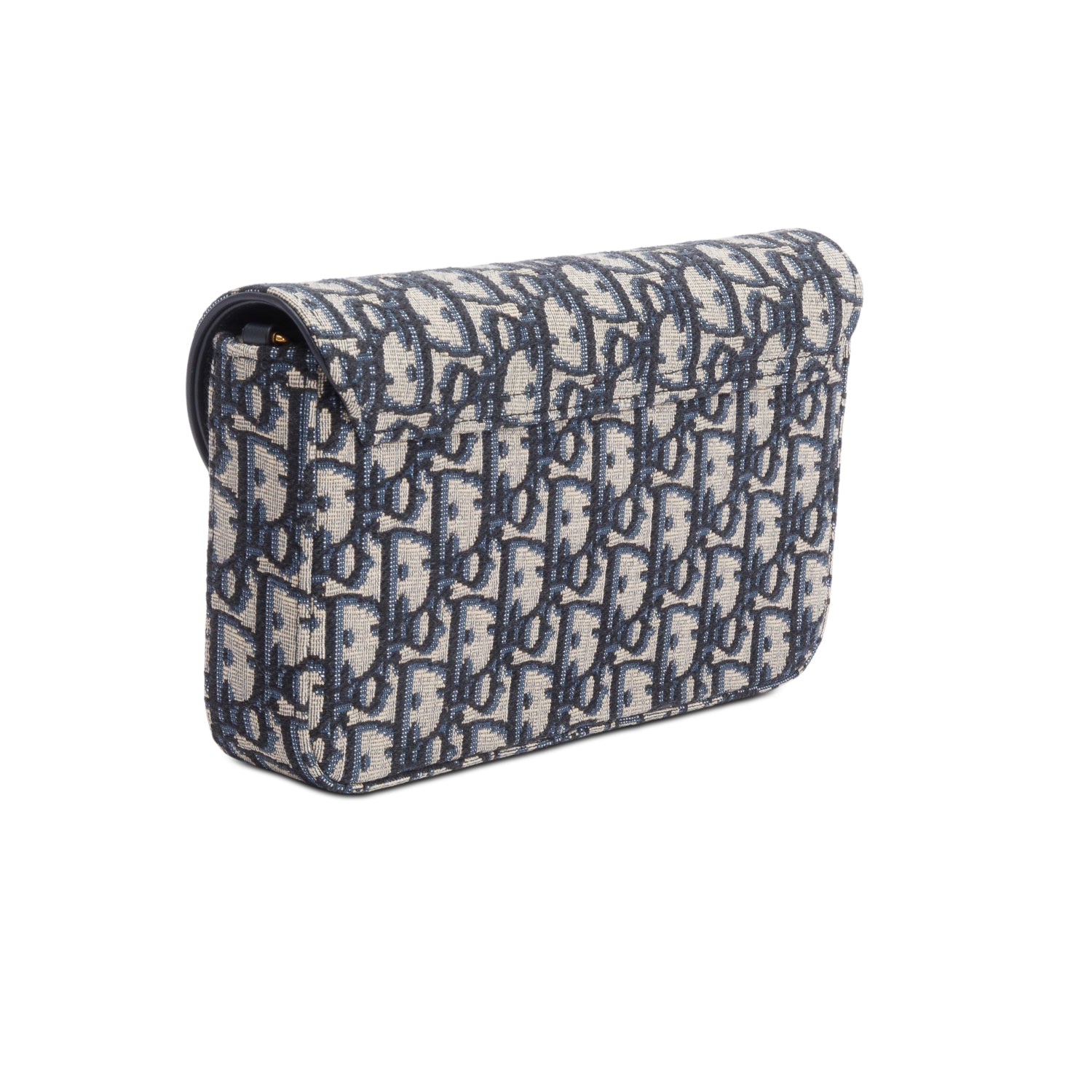 Christian Dior 2023 Oblique Jacquard Medium Saddle Pouch with Chain w/ Box
