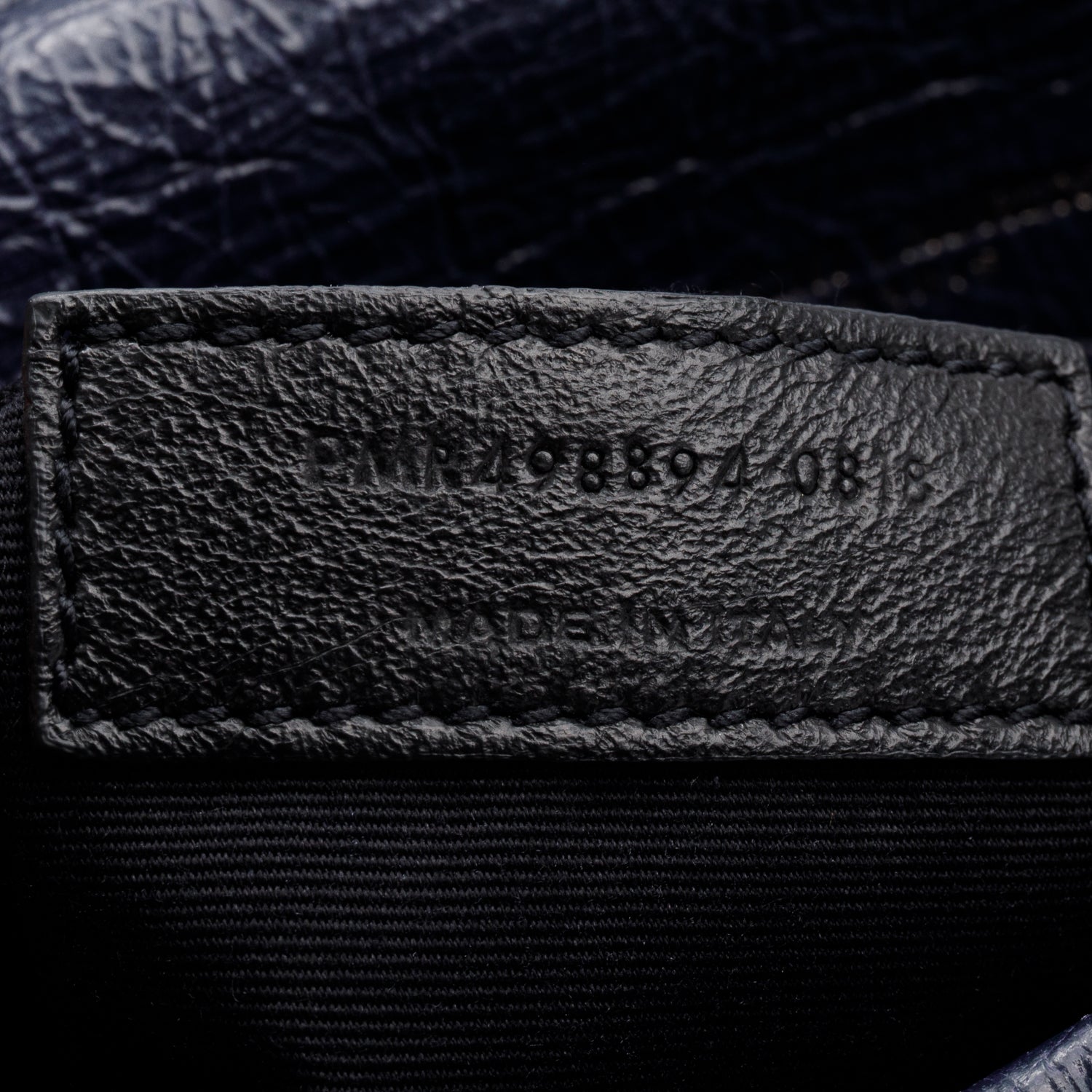 Saint Laurent Blue Crinkled Calfskin Leather Medium Niki Shoulder Bag