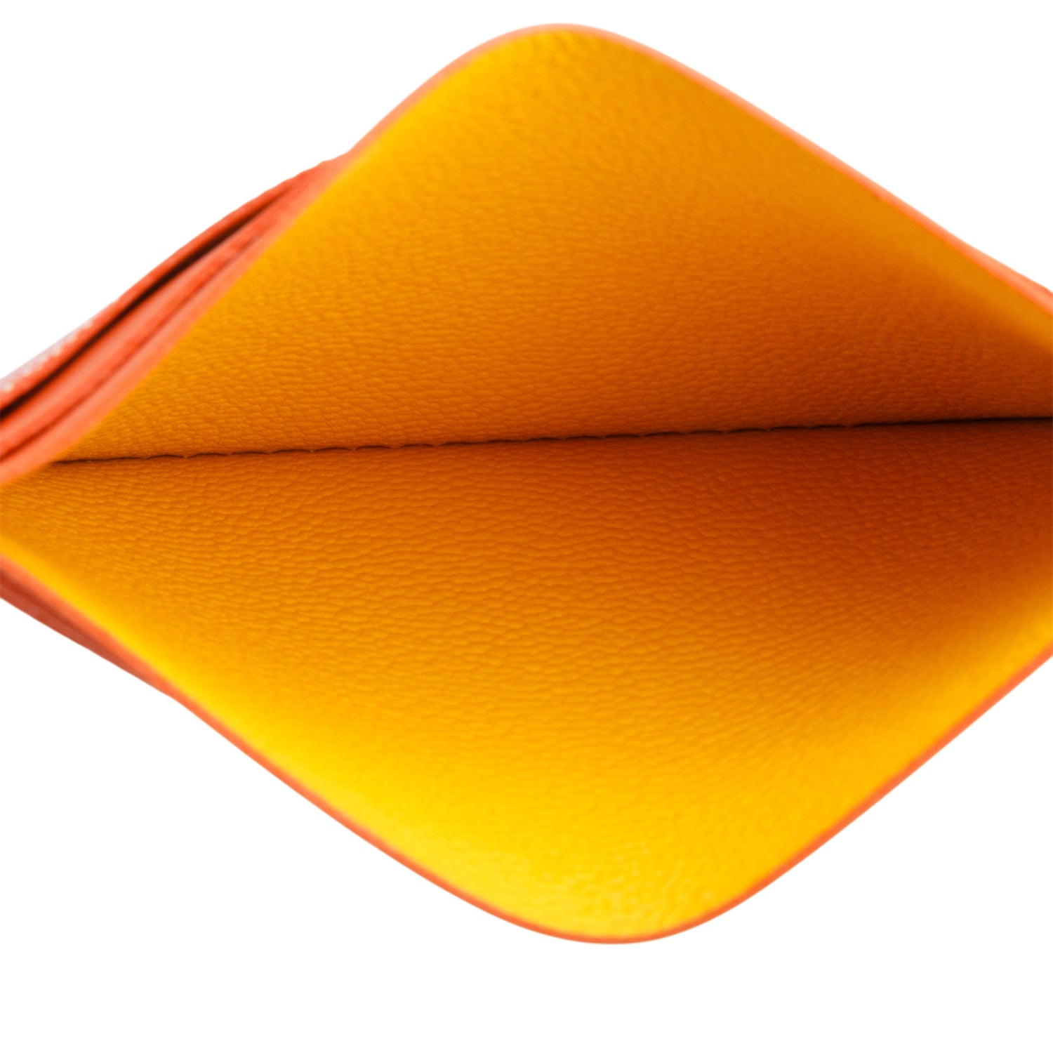 Goyard 2025 Orange Leather & Coated Canvas Saint Sulpice Card Holder w/ Box