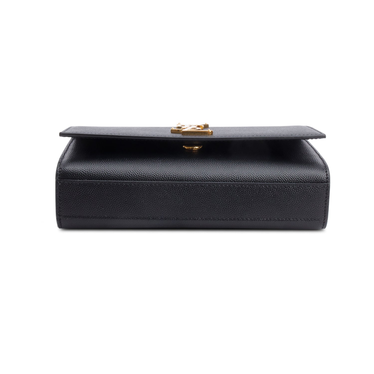 Saint Laurent 2022 Black Grain De Poudre Leather Small Monogram Kate Bag w/ Box