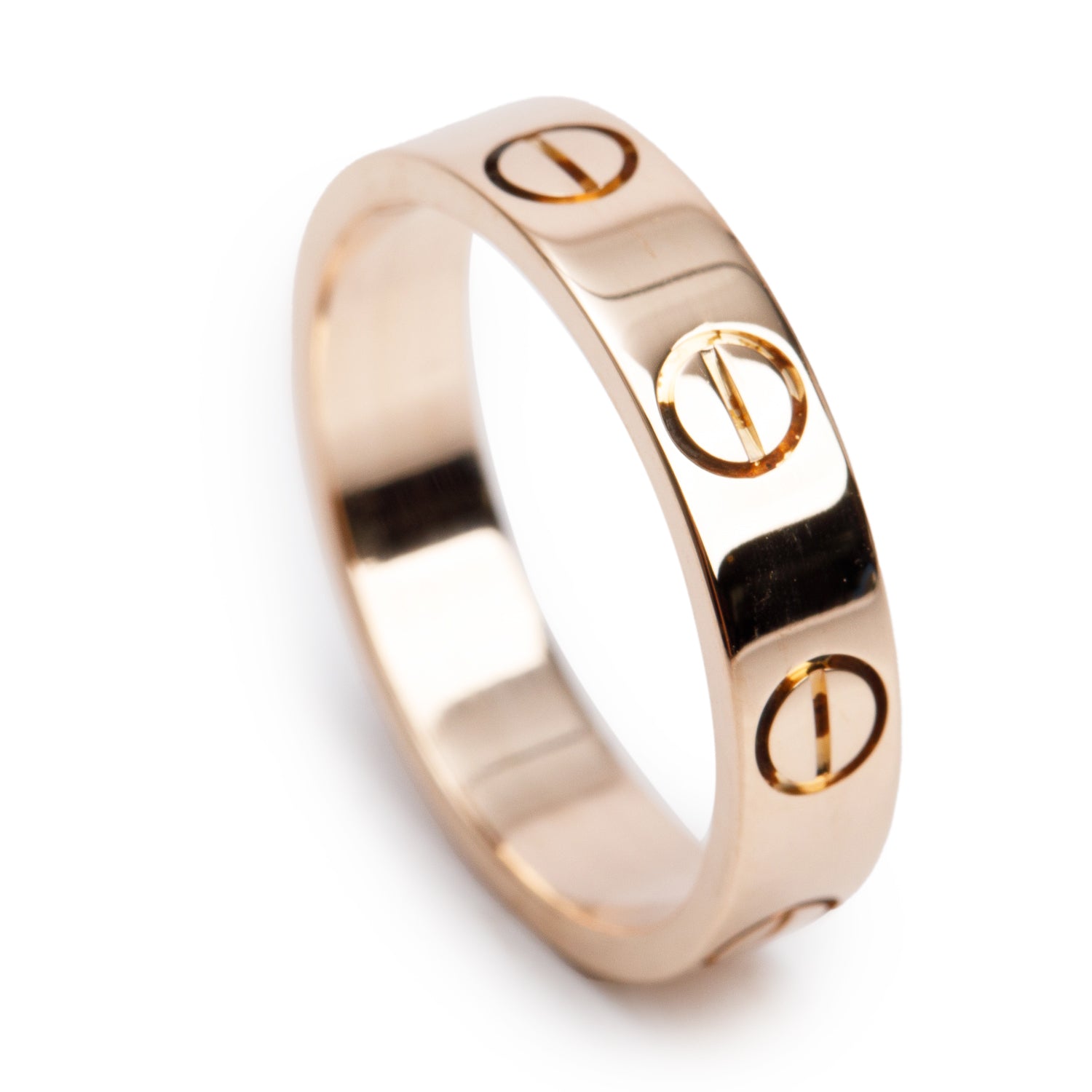 Cartier 18k Rose Gold 3.6 mm Love Wedding Band Ring, Size 45 3.25