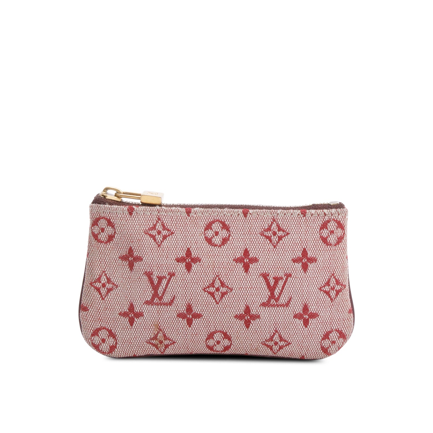 Louis Vuitton Burgundy Monogram Mini Lin Key Pouch