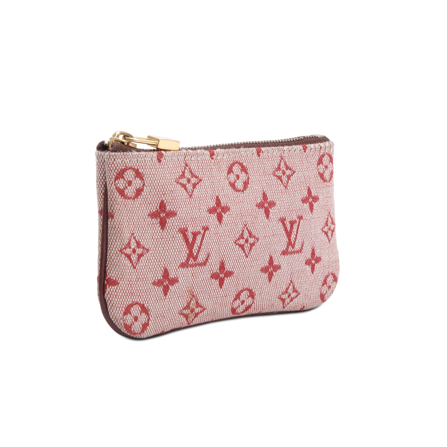 Louis Vuitton Burgundy Monogram Mini Lin Key Pouch