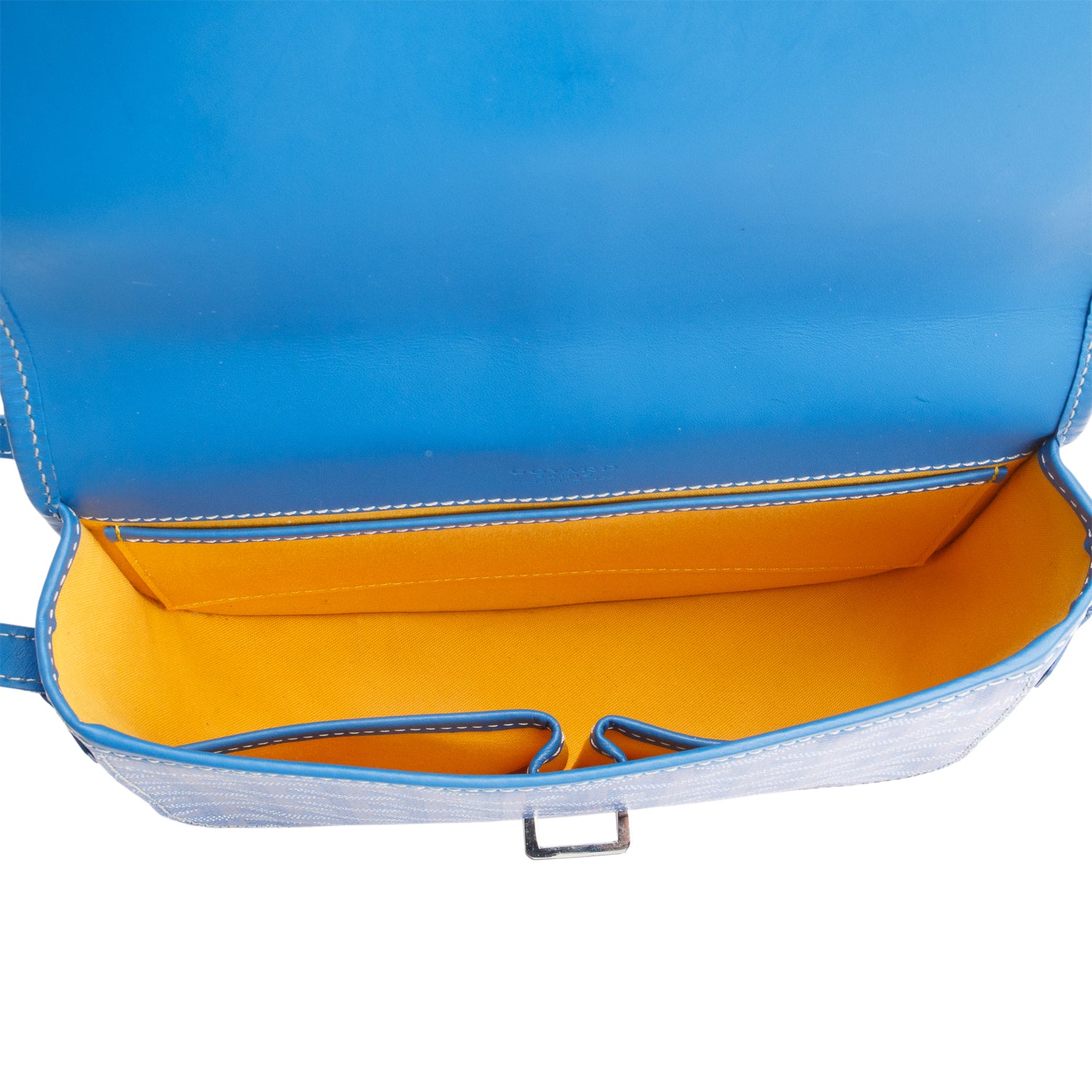 Goyard 2020 Blue Leather & Monogram Canvas Belvedere II PM Crossbody Bag