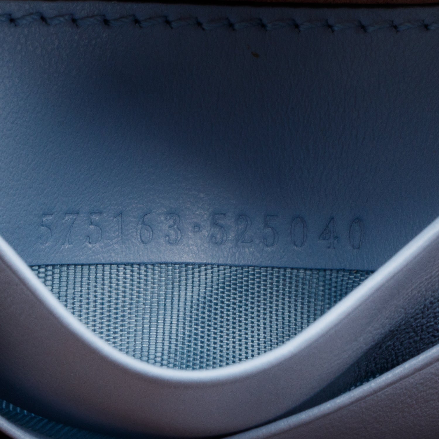 Gucci Blue Calfskin Leather GG Marmont Mini Bucket Bag