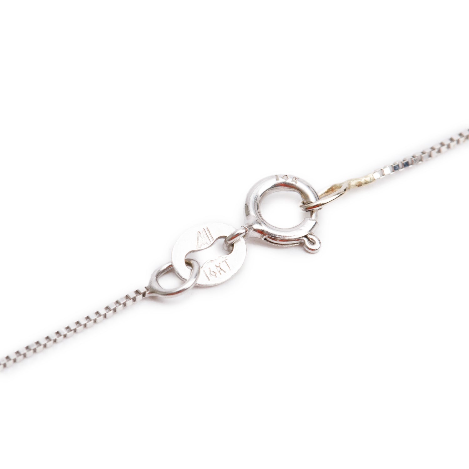 14k White Gold Ruby & Diamond Drop Pendant Necklace