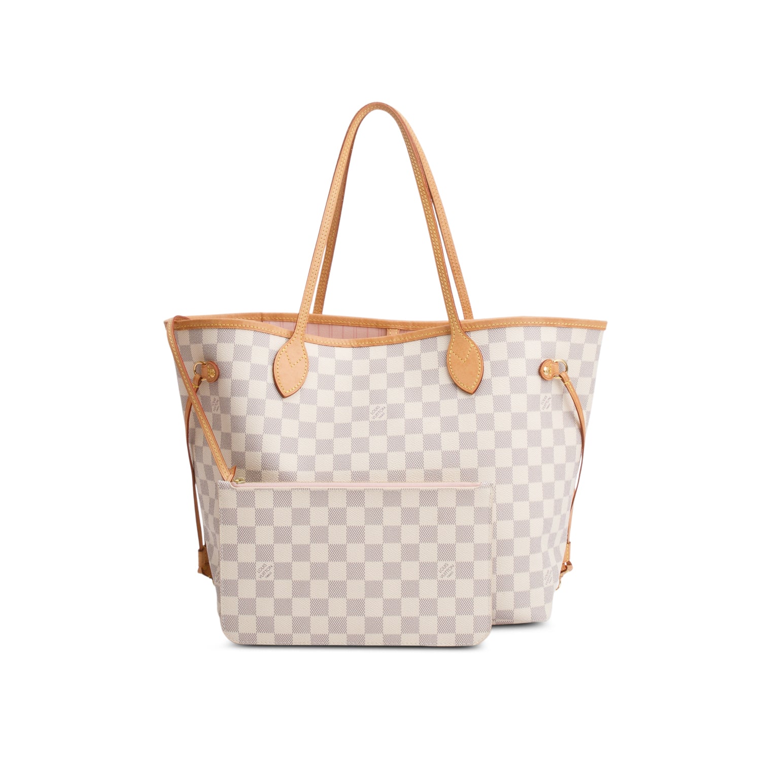 Louis Vuitton 2021 Damier Azur Neverfull MM w/ Pouch, Box & Receipt