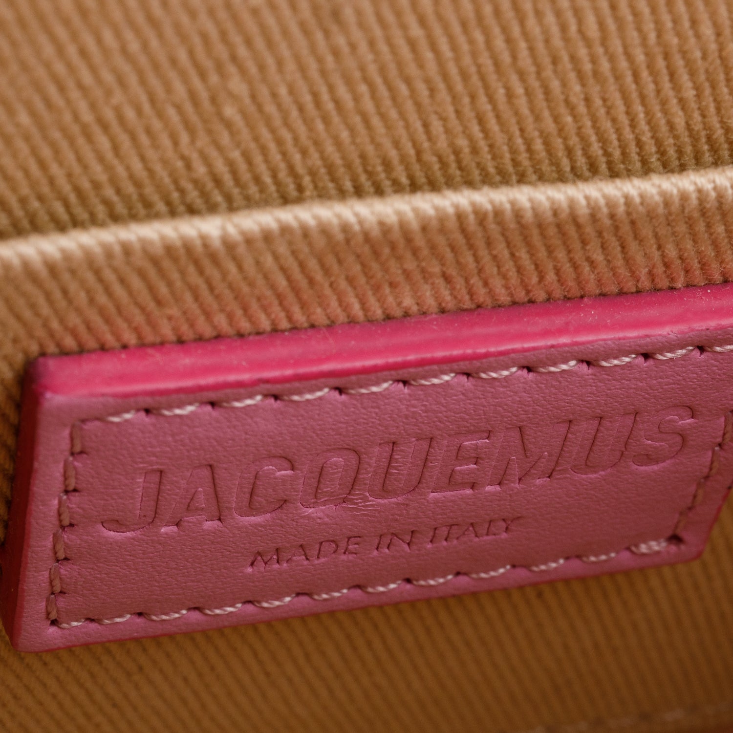 Jacquemus Pink Calfskin Leather Le Chiquito Moyen Bag w/ Strap