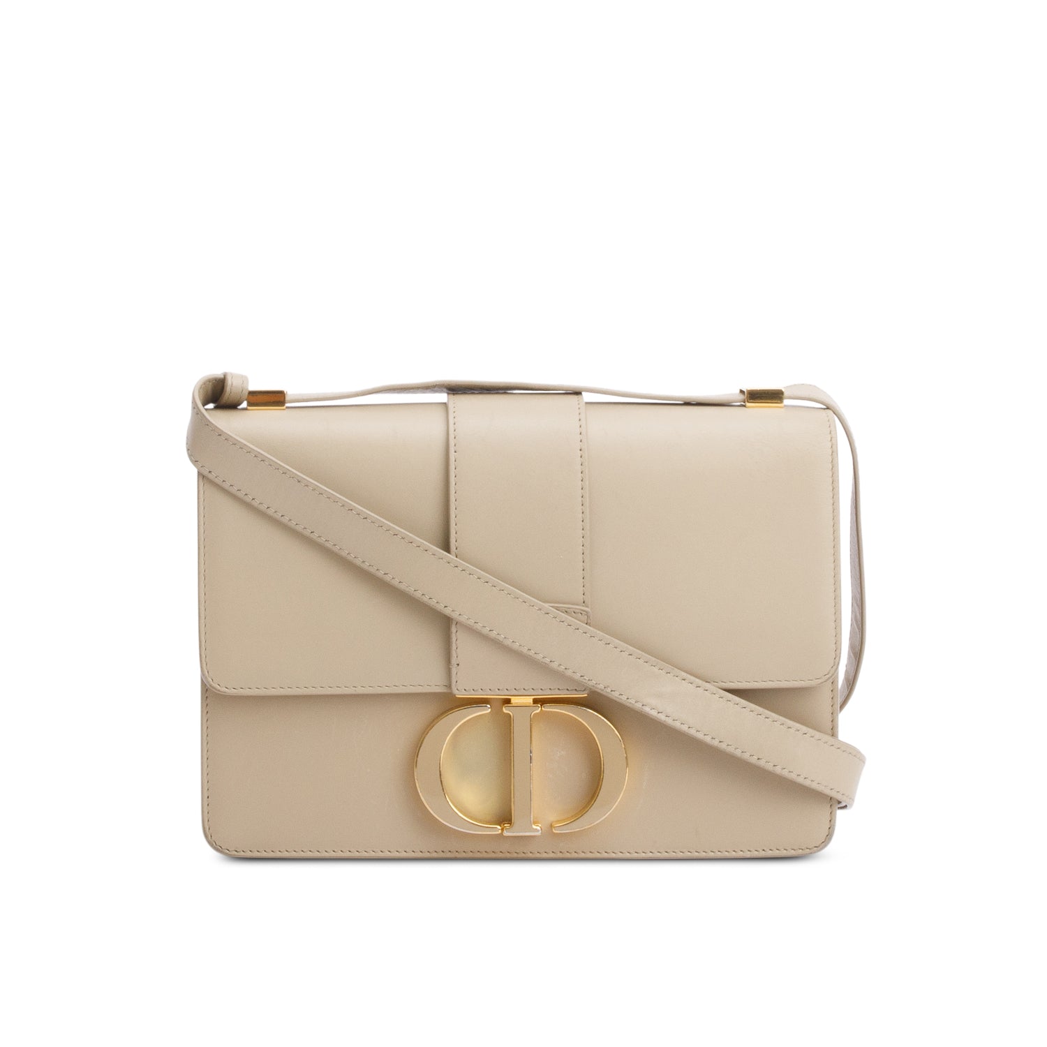 Christian Dior 2020 Beige Leather Medium 30 Montaigne Bag